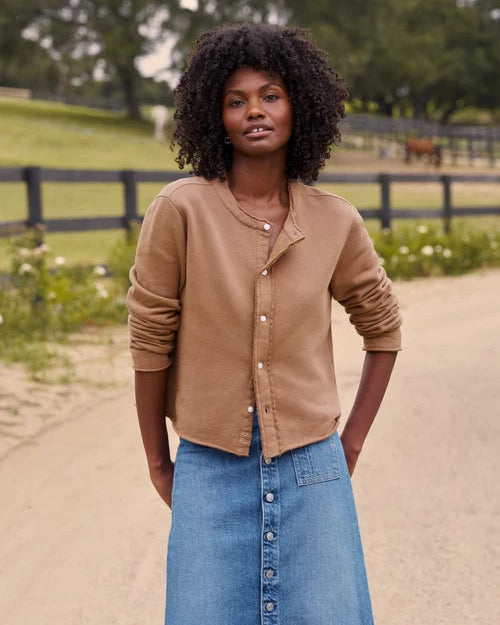 Frank & Eileen Jackie T-Shirt Cardigan in Chai
