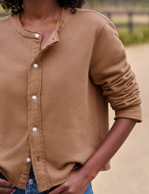 Frank & Eileen Jackie T-Shirt Cardigan in Chai