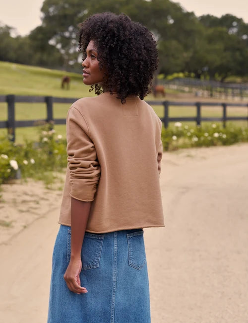 Frank & Eileen Jackie T-Shirt Cardigan in Chai