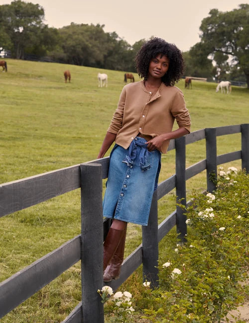 Frank & Eileen Jackie T-Shirt Cardigan in Chai
