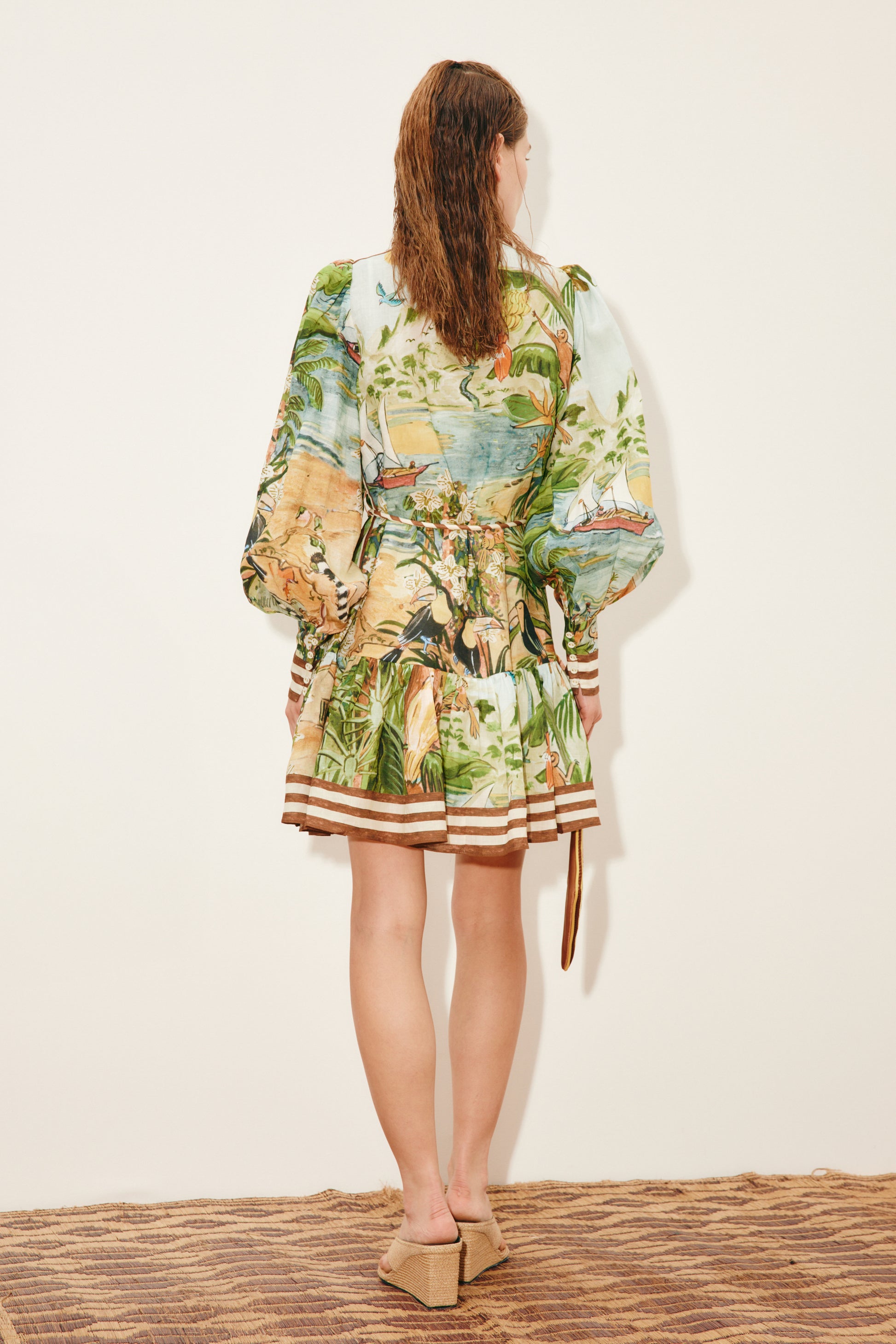 Alemais Toucan Tango Mini Dress – Relaxed Ramie Shirtdress – Maison Djouf Alemais Toucan Tango Mini Dress – Relaxed Ramie Shirtdress – Maison Djouf