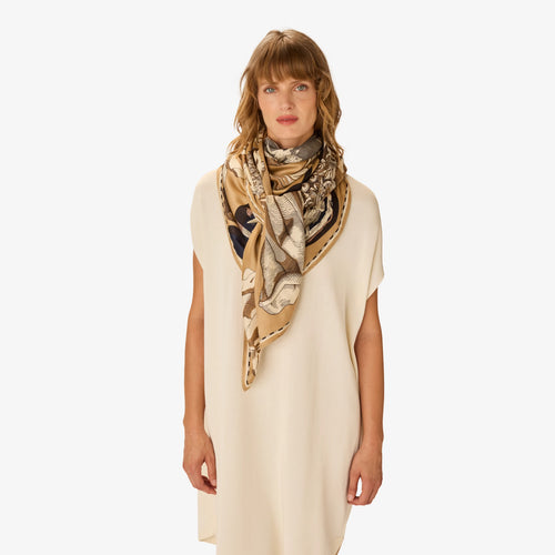 Inoui Editions Square Scarf Archives in Natural
