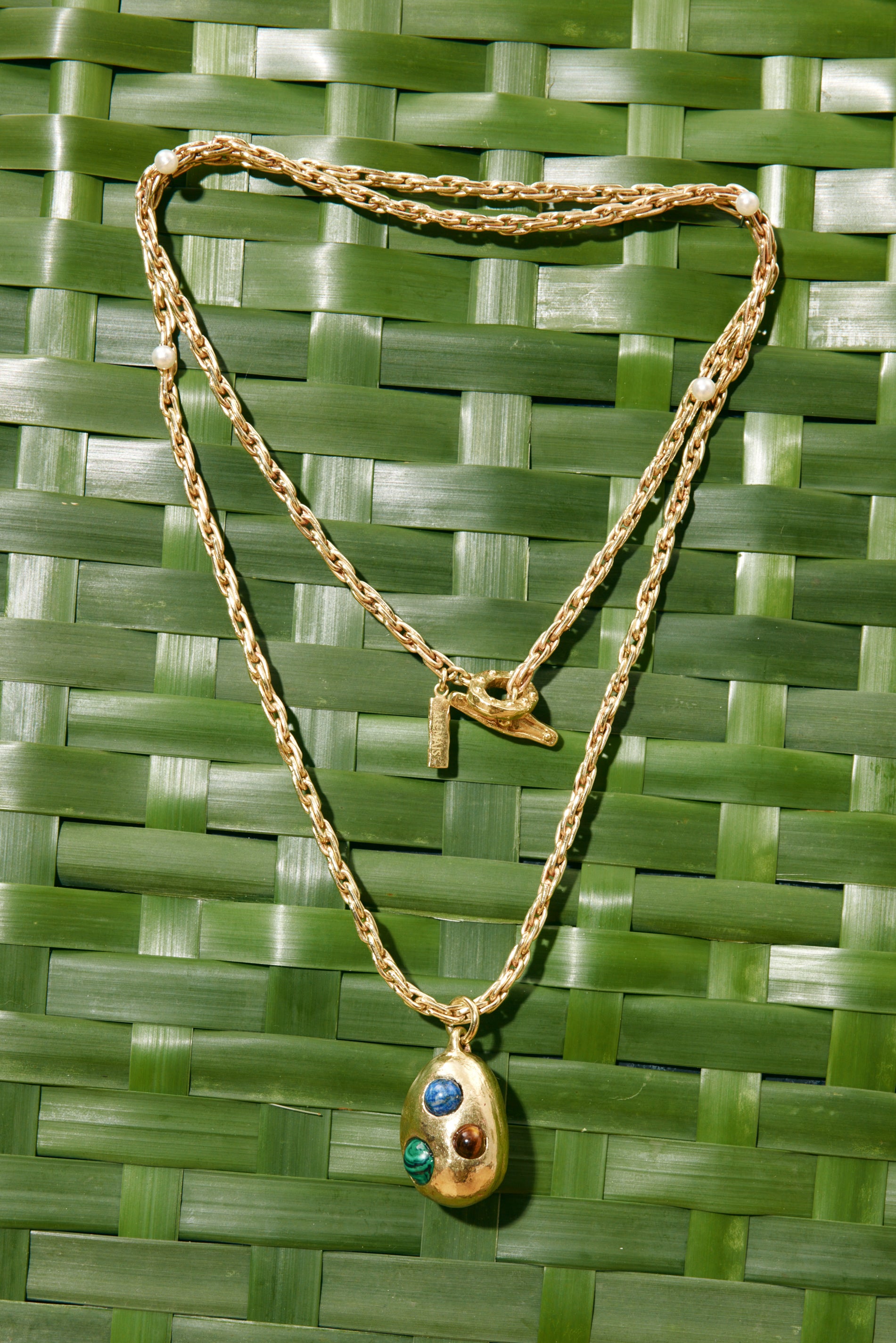 Alemais Jem Rainbow Stone Egg Pendant