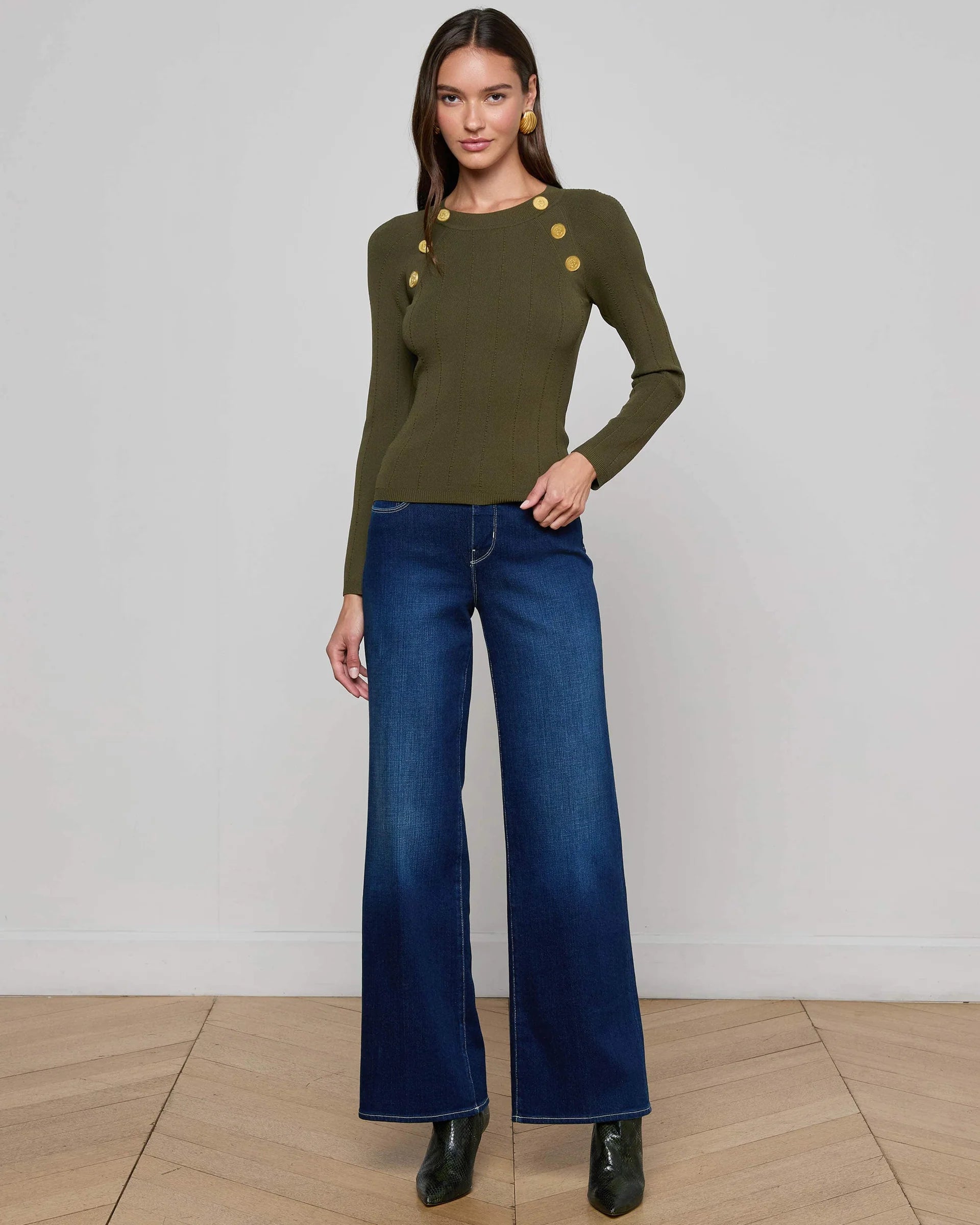 L'AGENCE Alicent High Rise Sneaker Jean
