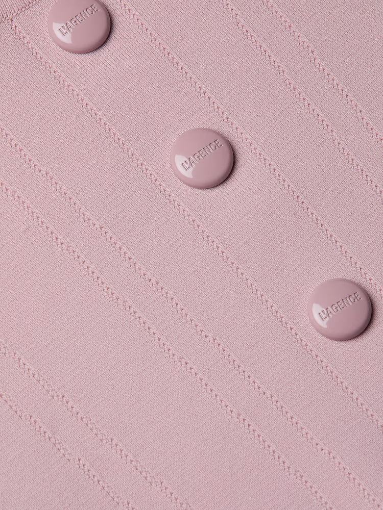L'AGENCE Dove Scoop Neck Knit Corset in Misty Rose