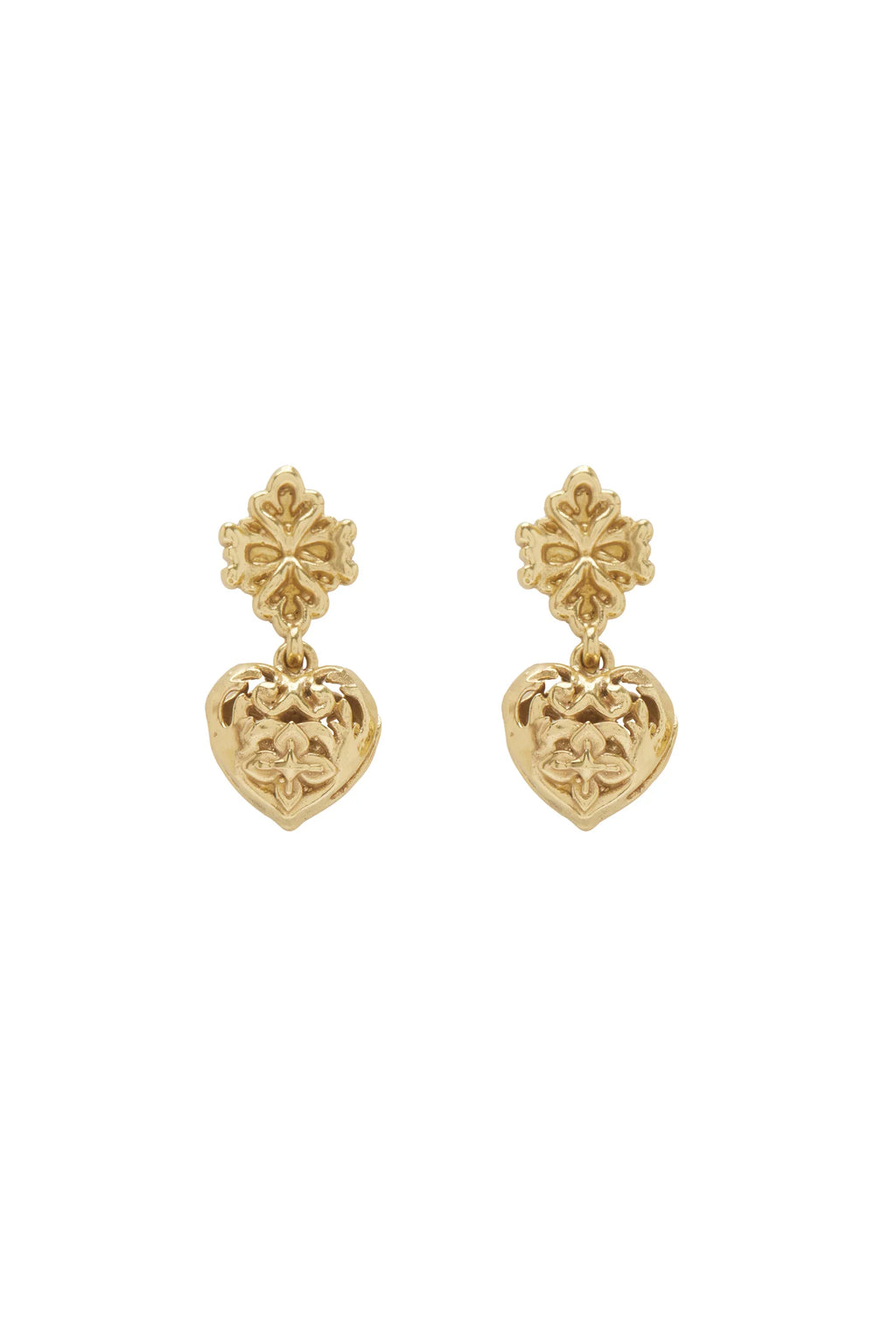 Alémais Django Filigree Heart Drop Earrings