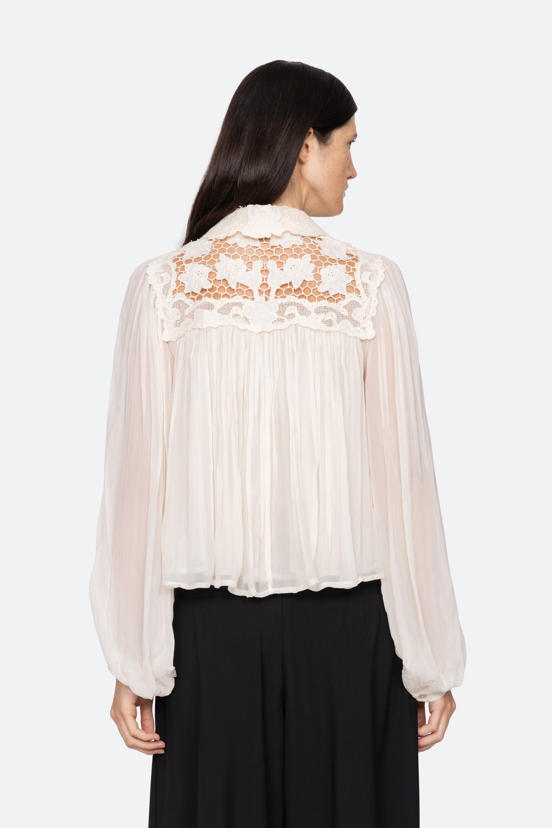 Sea New York Daphne Lace Long Sleeve Top