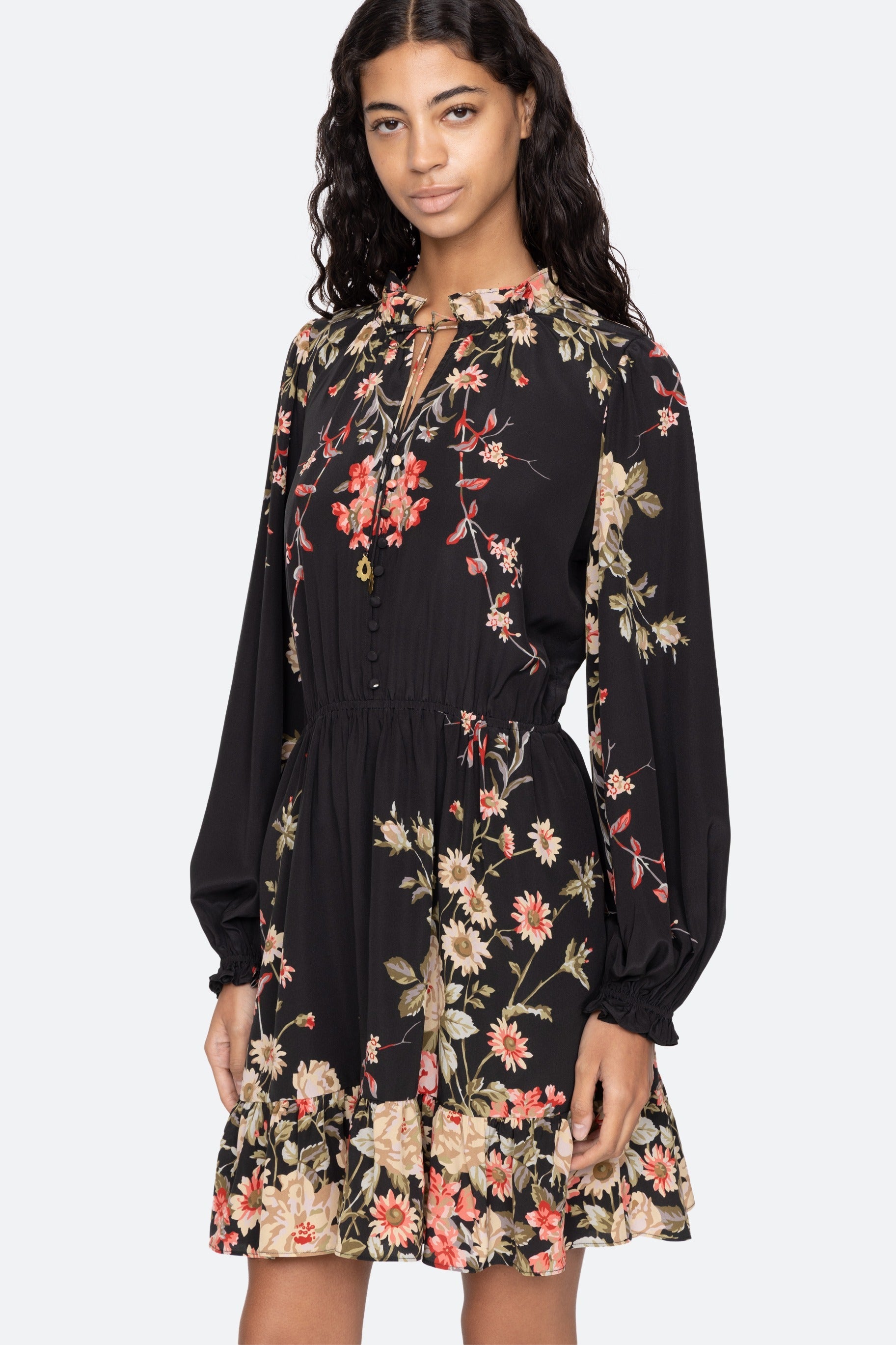Sea New York Jolie Print Long Sleeve Mini Dress