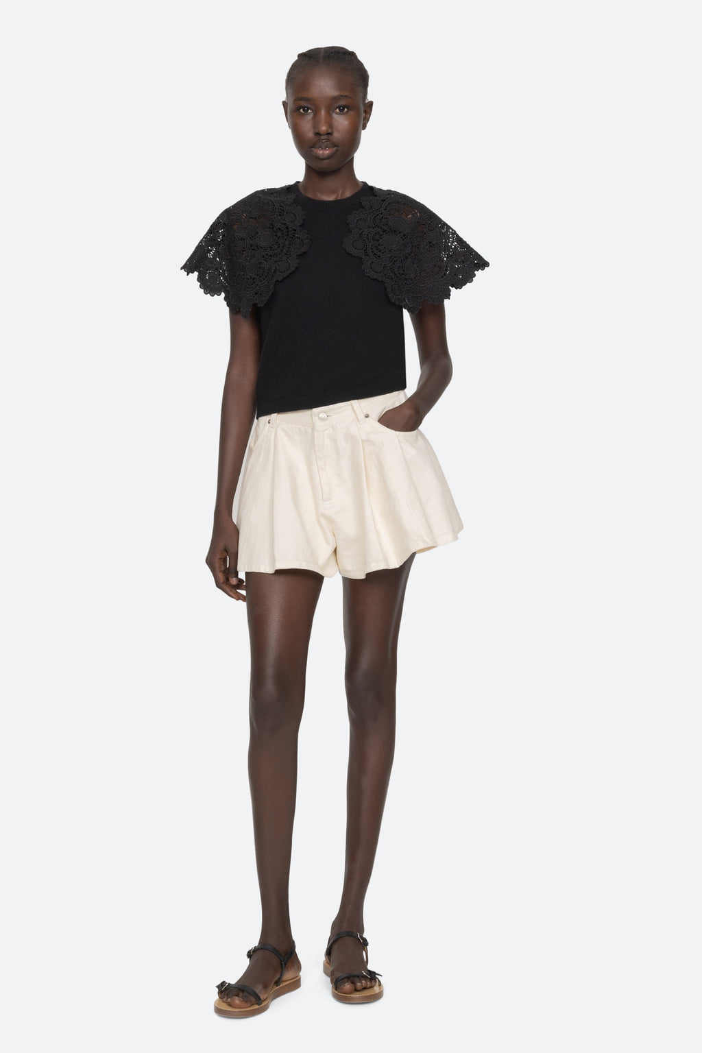 Sea New York Sofia Embroidery Combo Sweater