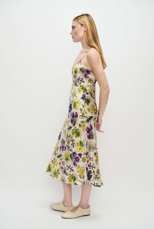 Silk Laundry 90s Slip Dress in Endangered Flowers