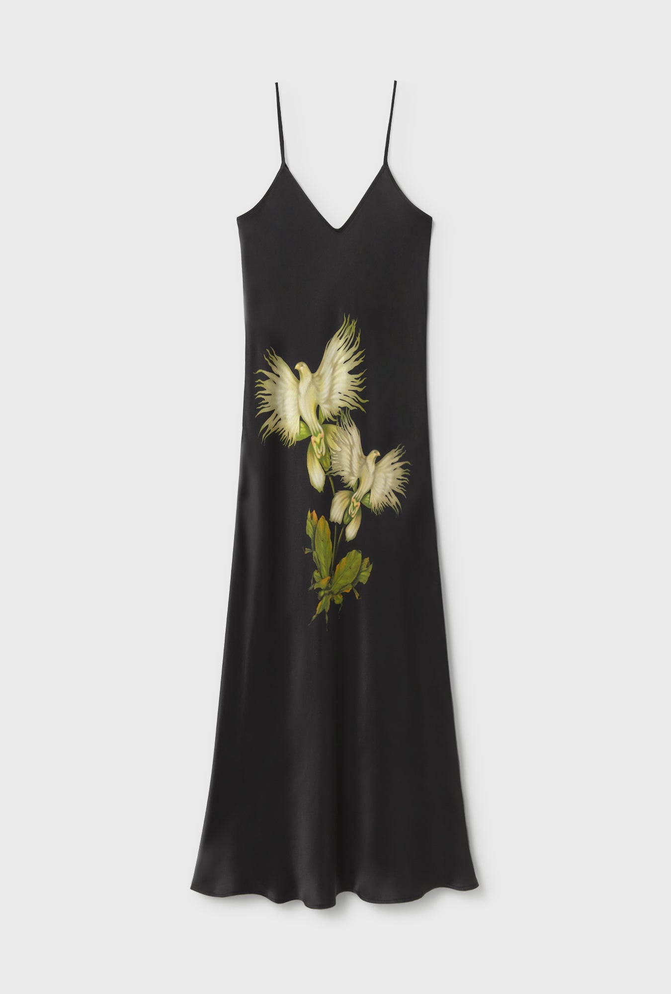 Silk Laundry 90S Slip Dress in Egret