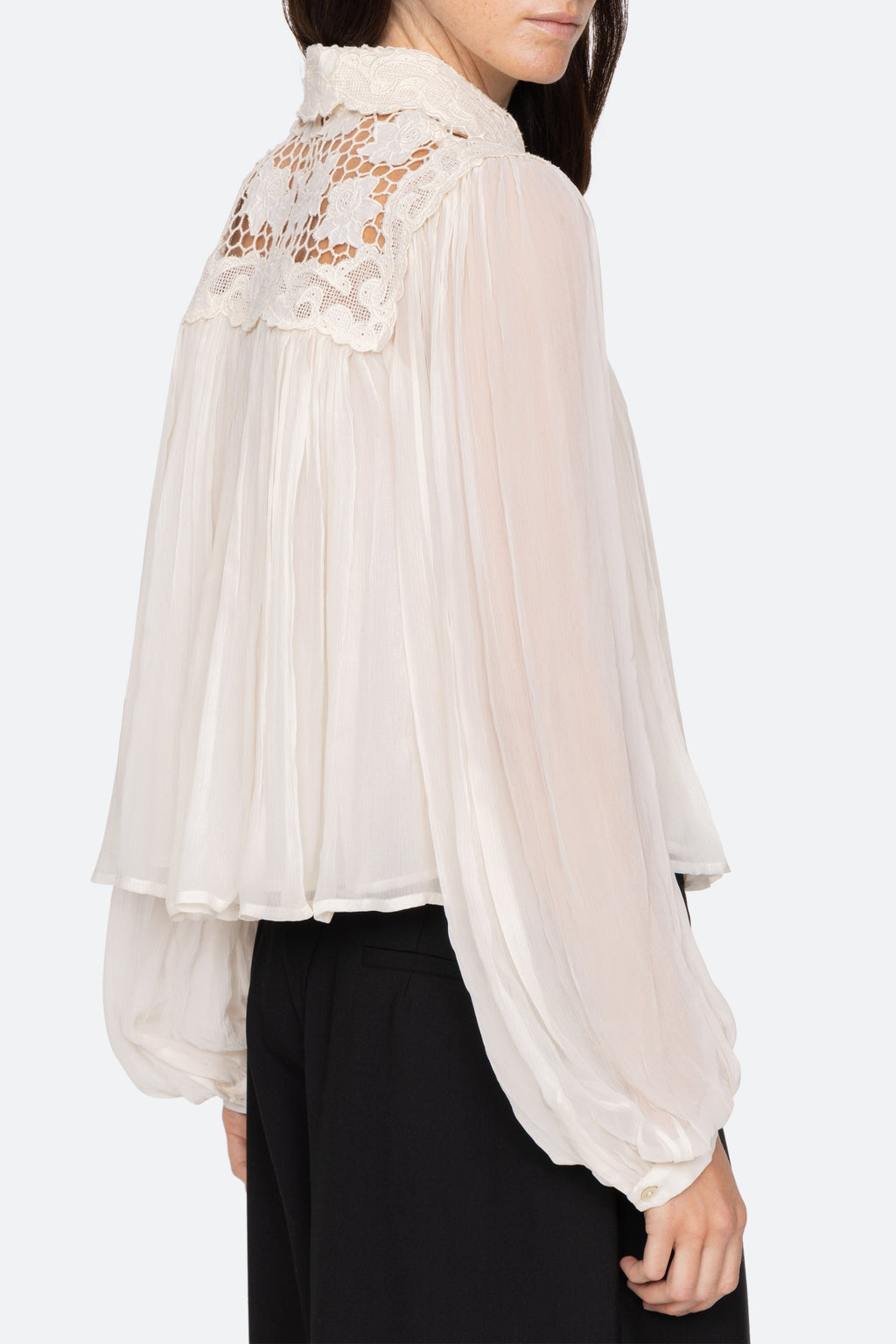 Sea New York Daphne Lace Long Sleeve Top