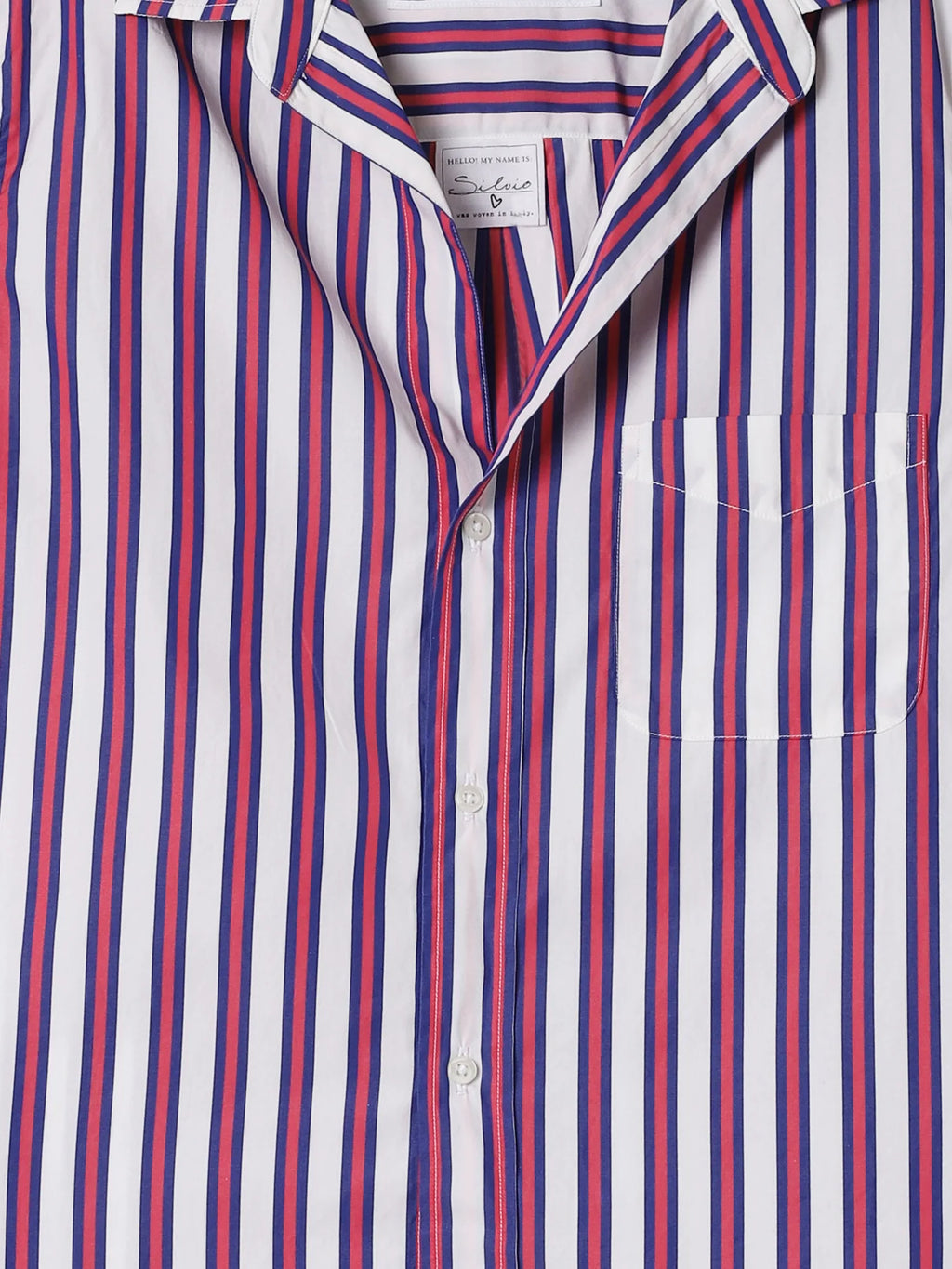 Frank & Eileen Silvio Shirt in Multi Magenta Stripe
