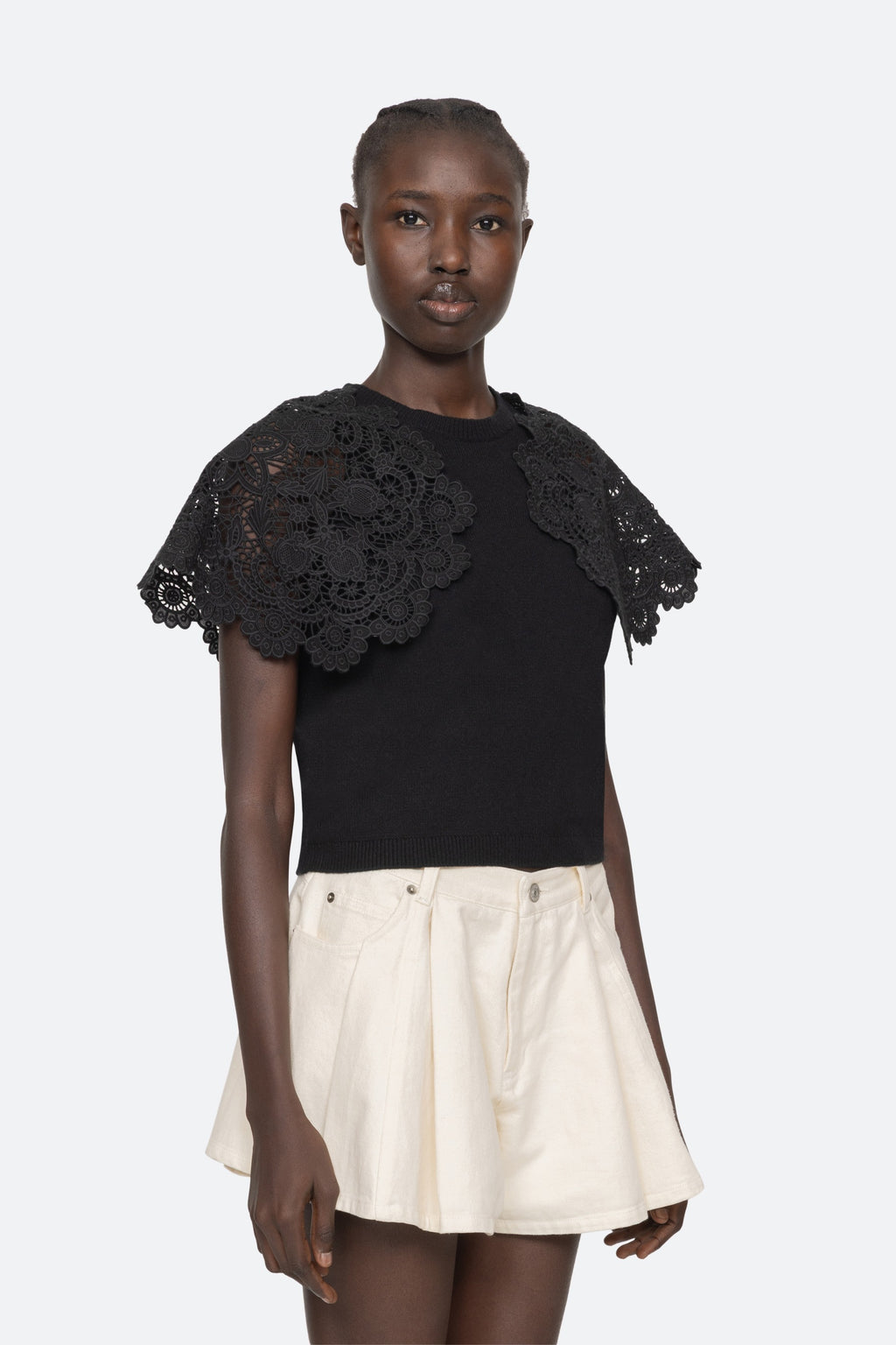 Sea New York Sofia Embroidery Combo Sweater