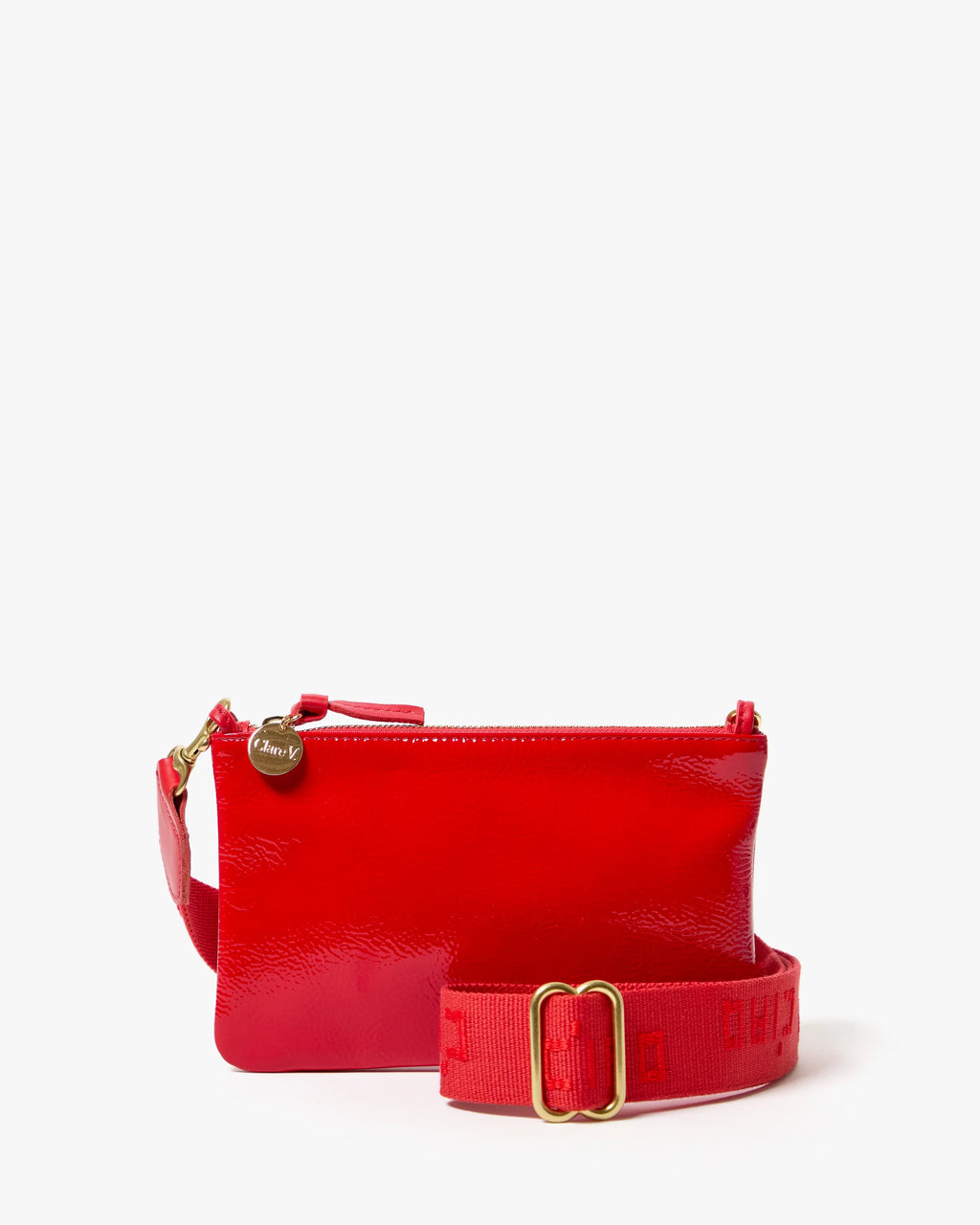 Clare V. Adjustable Crossbody Strap Ciao in Super Red