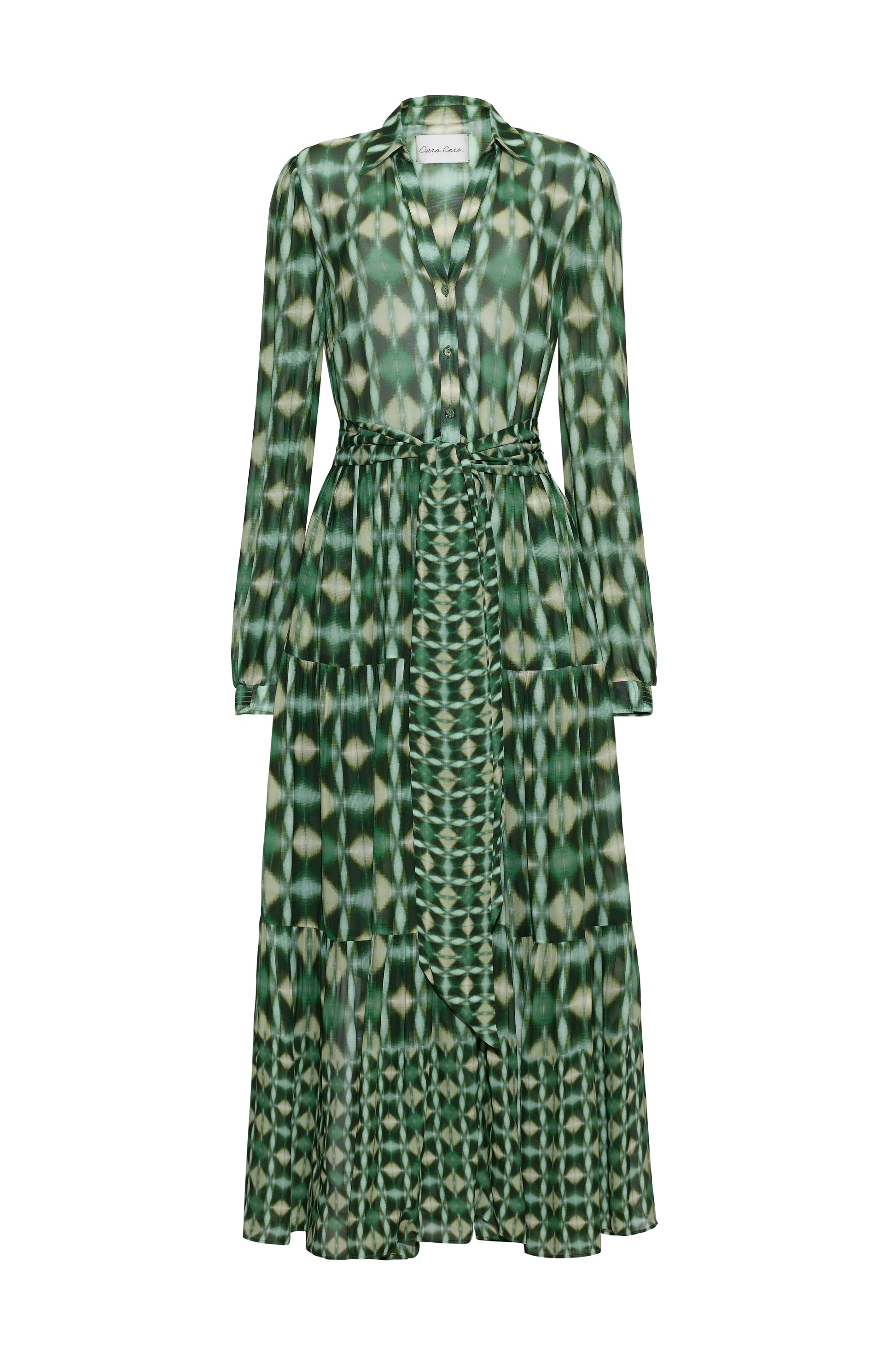 Cara Cara Barbara Dress in Ashford Geo Moss
