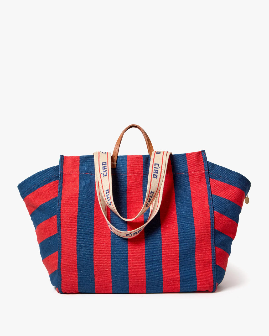 Clare V. La Côte Tote in Poppy/French Blue