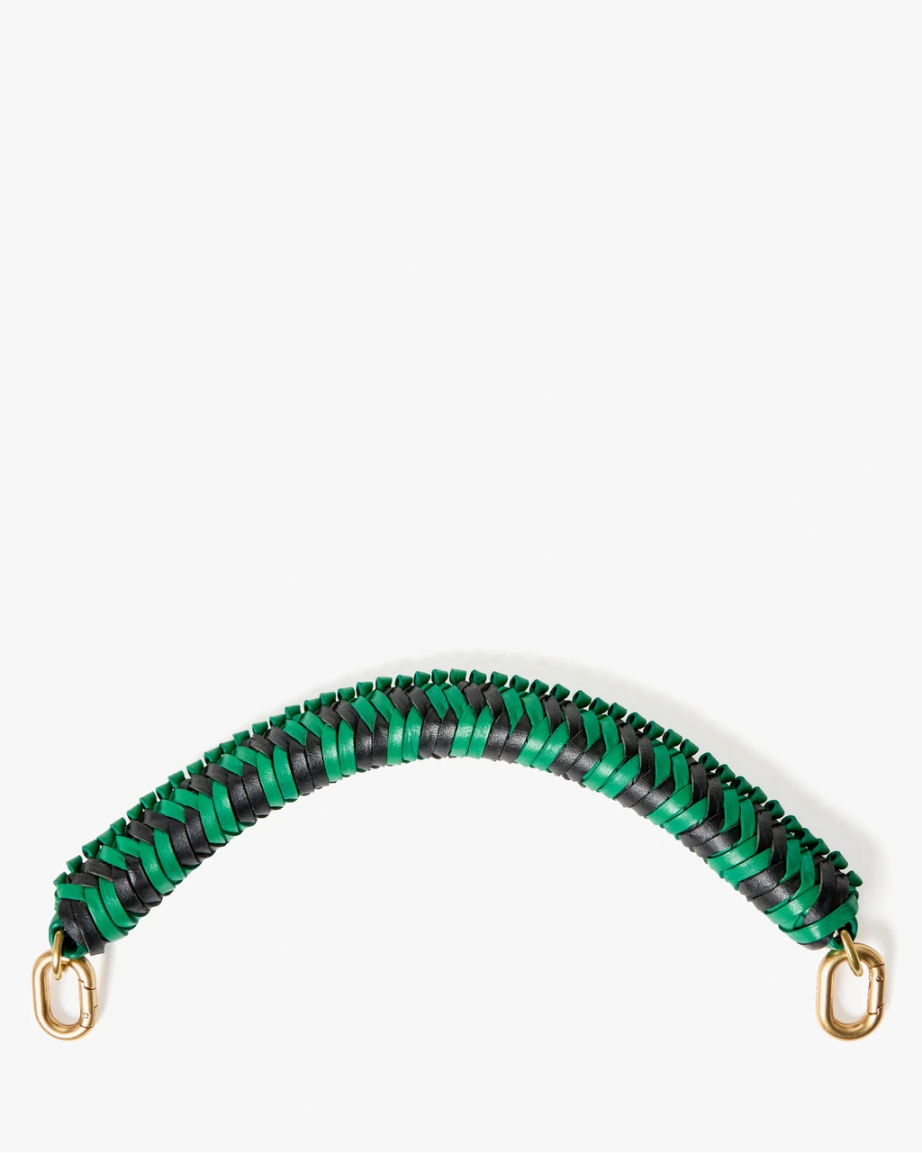 Clare V. Braided Top Handle in Green Apple/Black