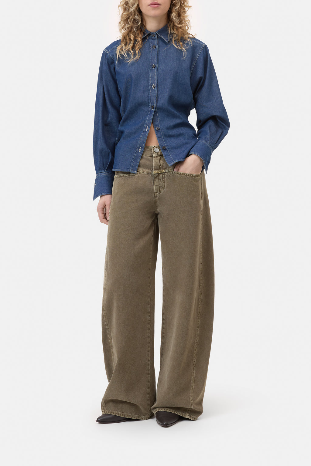 Closed Tori-X Barrel Pant in Toffee Brown