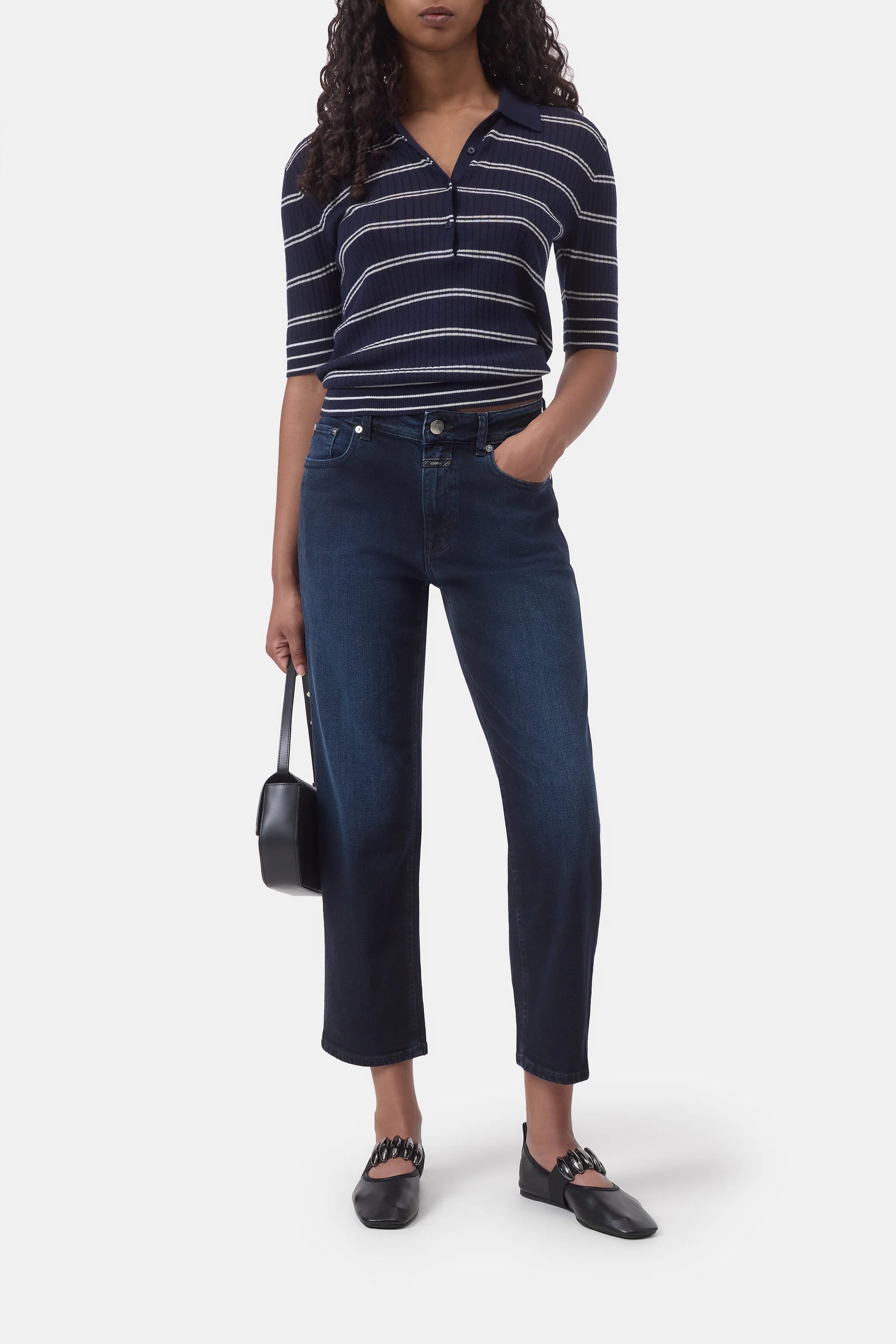 Closed Milo Pant in Blue/Black