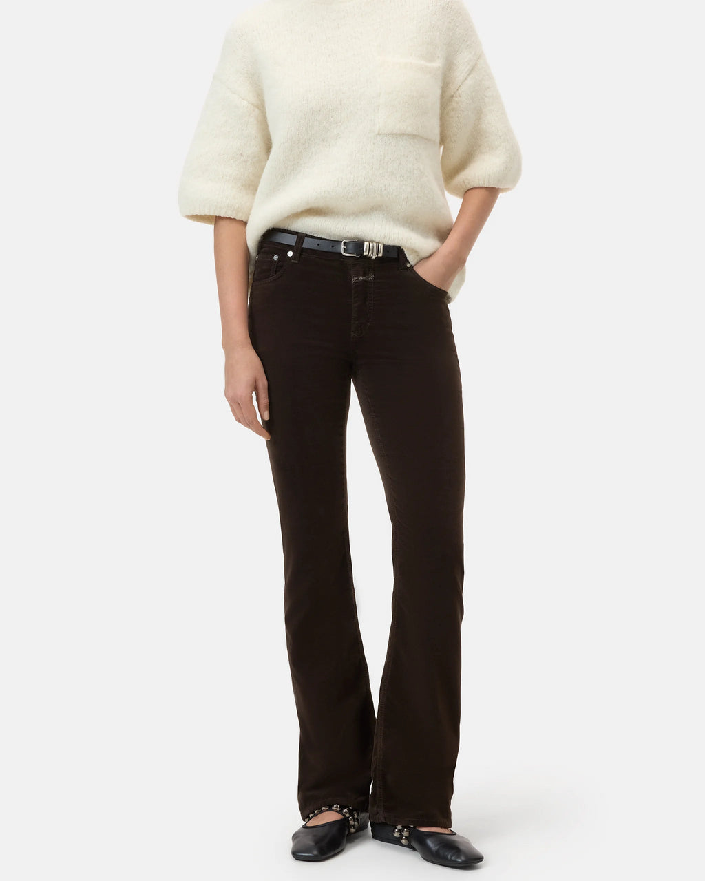 Closed Jovanna Pants in Marsh Green