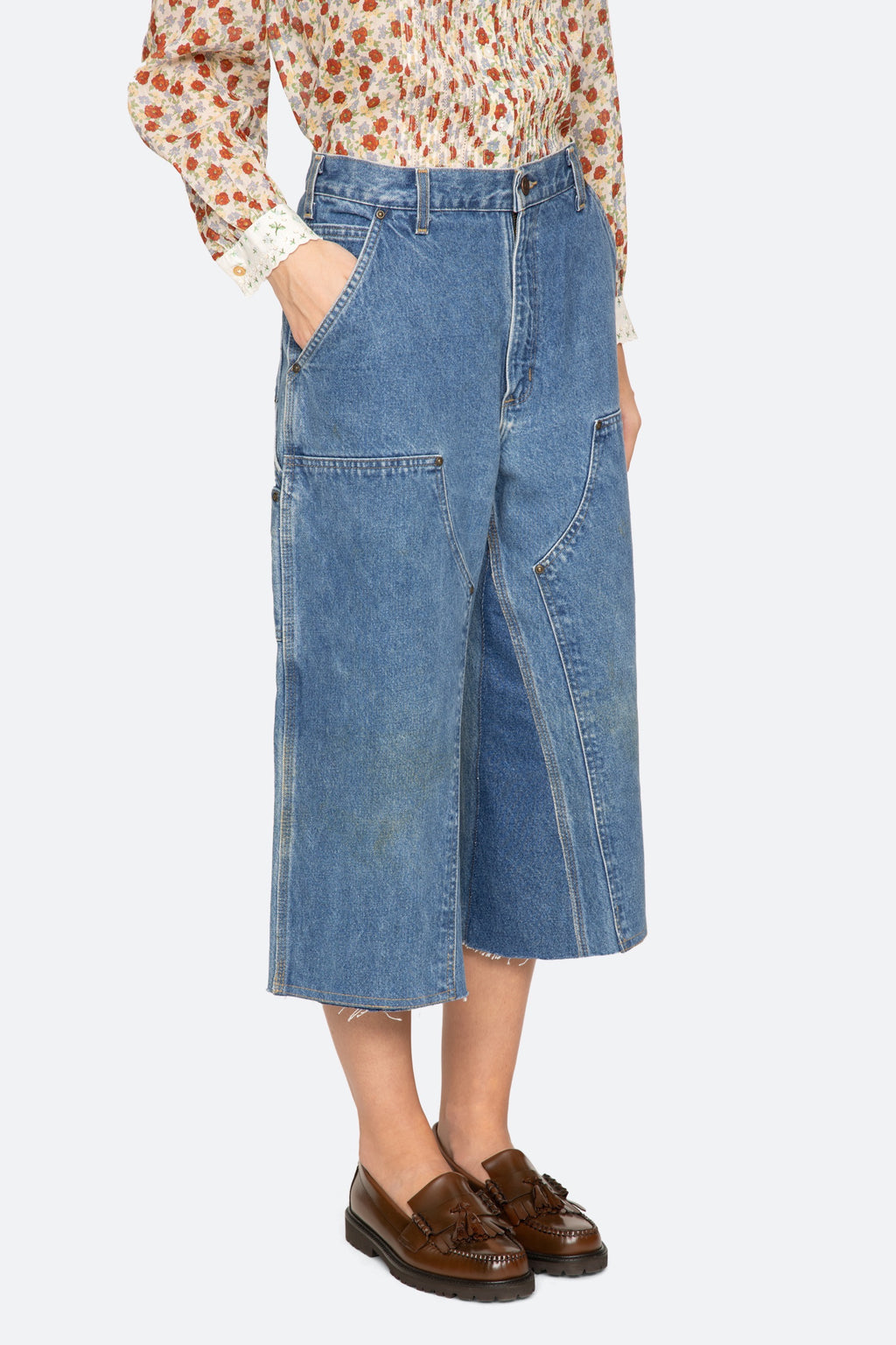 Sea New York Milene Denim Carpenter Culotte
