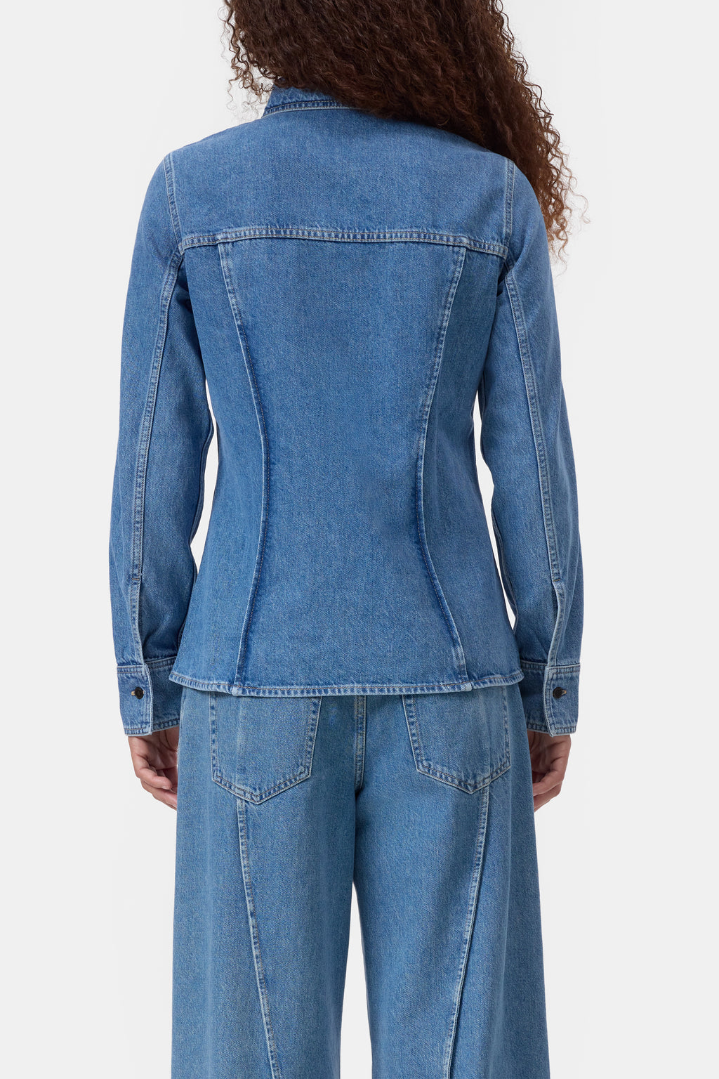 Closed Organic Seaming Shirt in Mid Blue