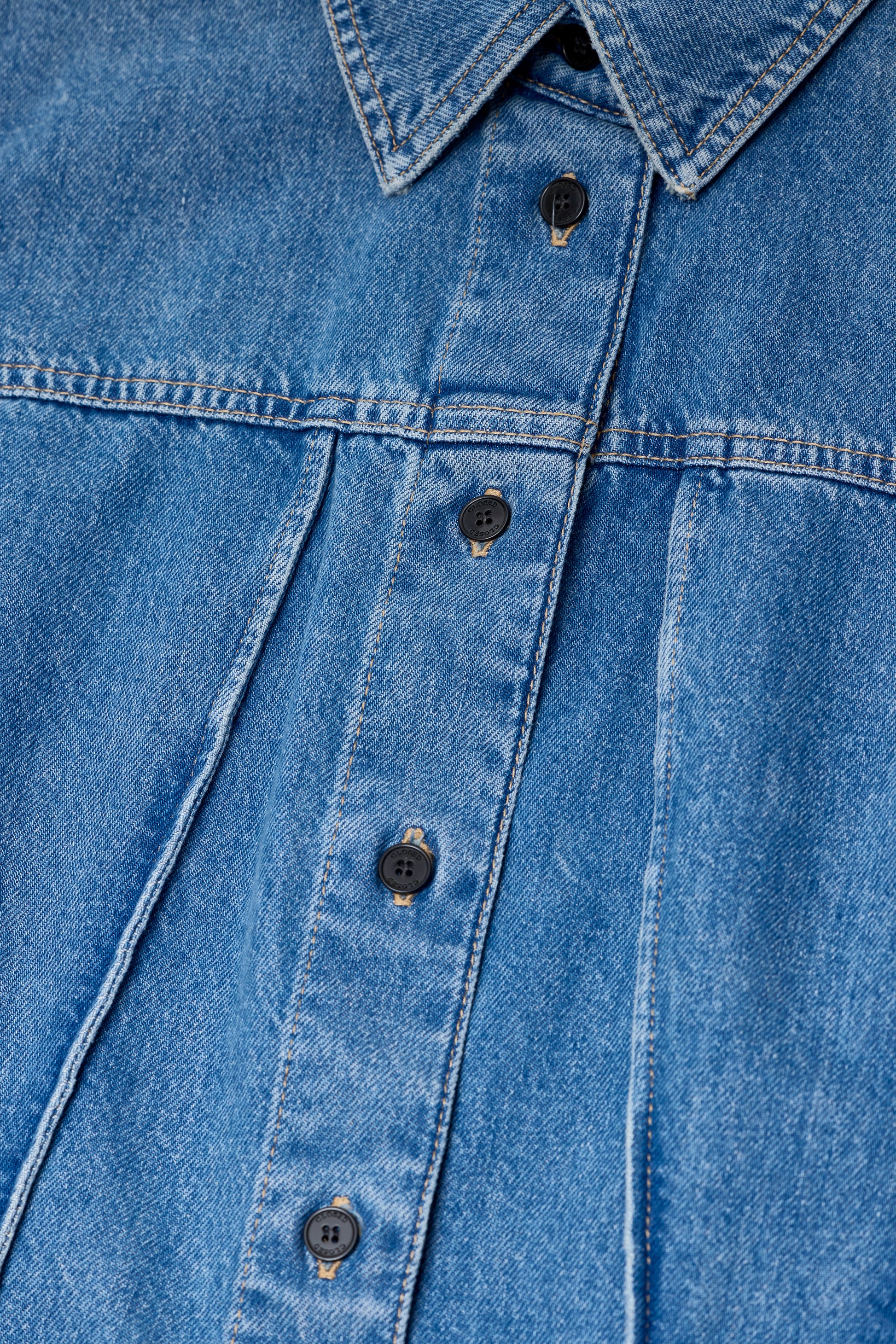 Closed Organic Seaming Shirt in Mid Blue