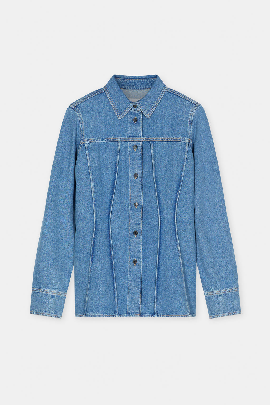 Closed Organic Seaming Shirt in Mid Blue