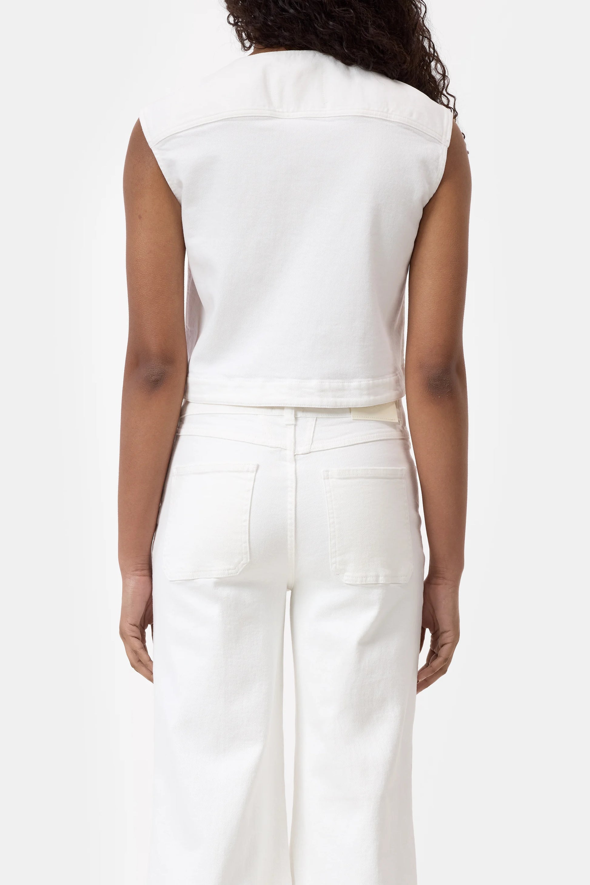 Closed Denim Vest in White