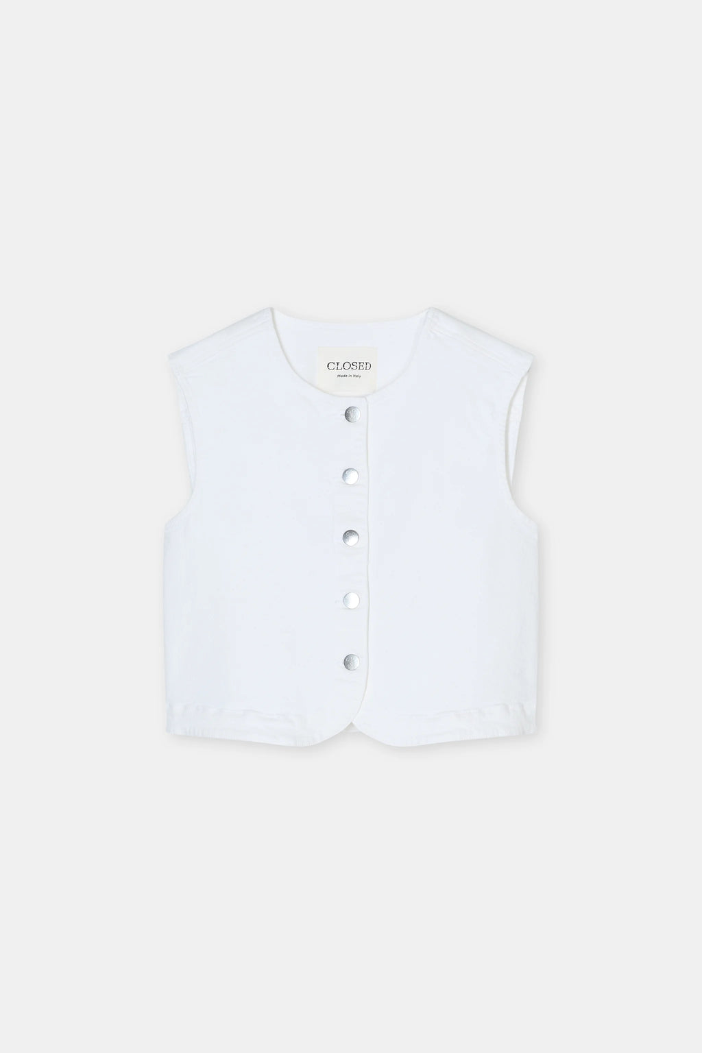 Closed Denim Vest in White