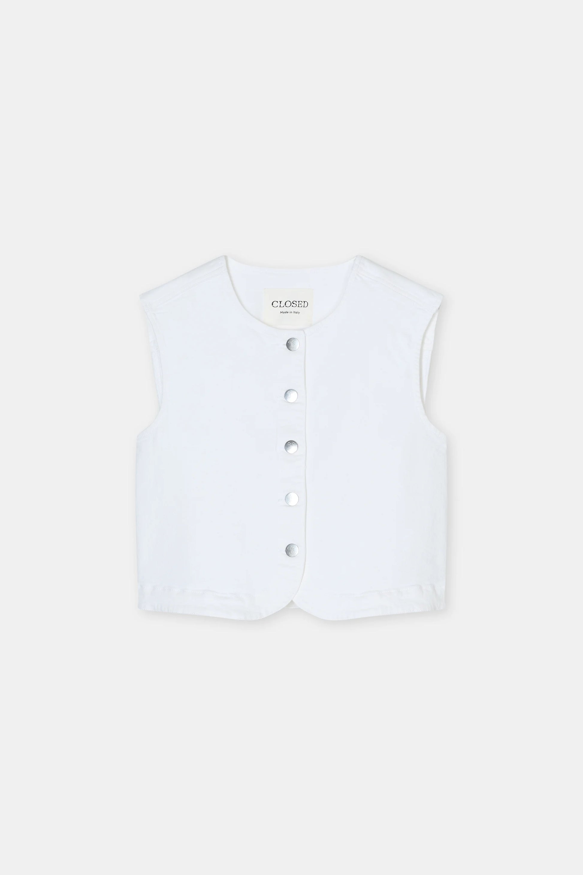 Closed Denim Vest in White