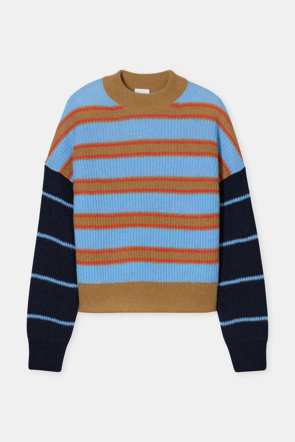 Closed Crew Neck Long Sleeve in Sky Blue