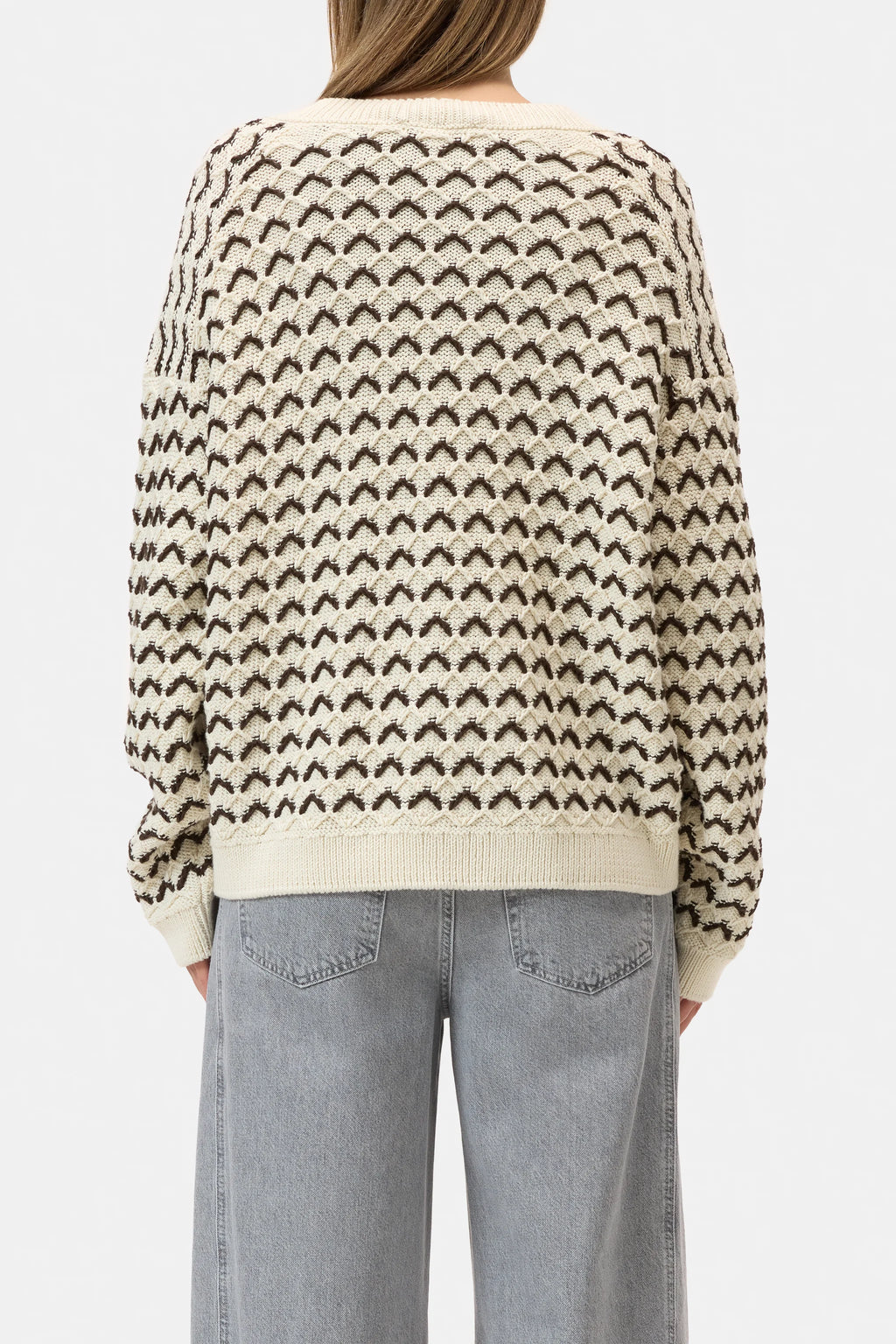 Closed V-Neck Cardigan in Withered Beige