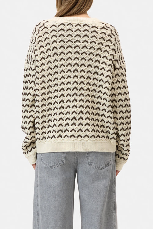 Closed V-Neck Cardigan in Withered Beige