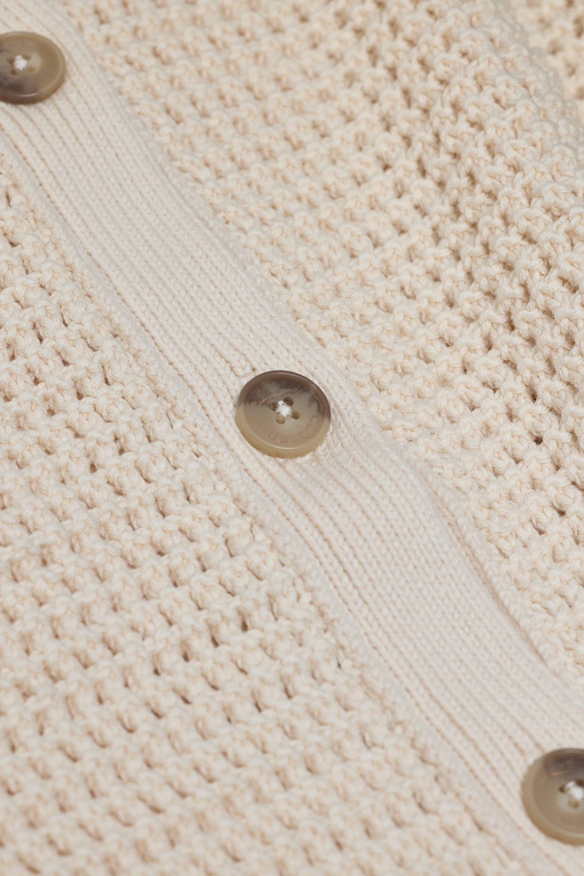 Closed Crew Neck Cardigan in Whipped Cream