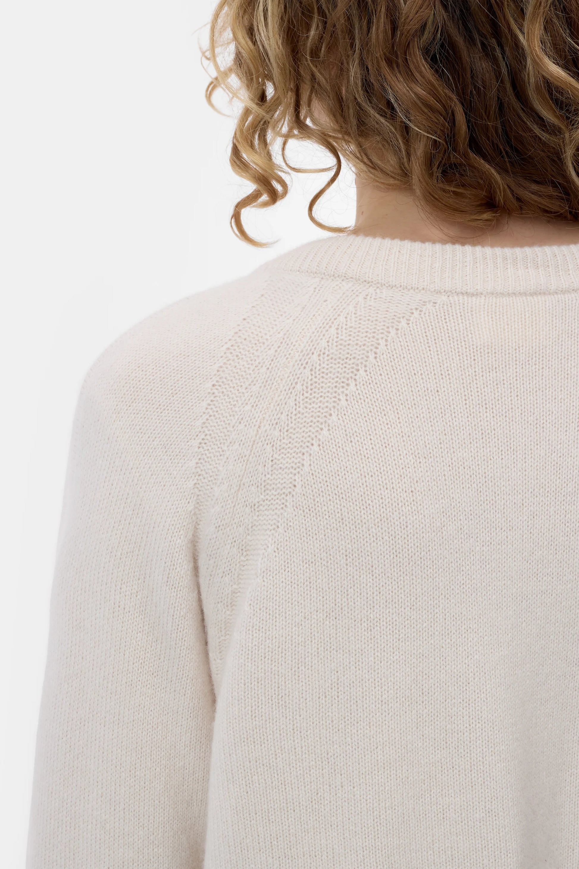 Closed Crew Neck Cardigan in Whipped Cream