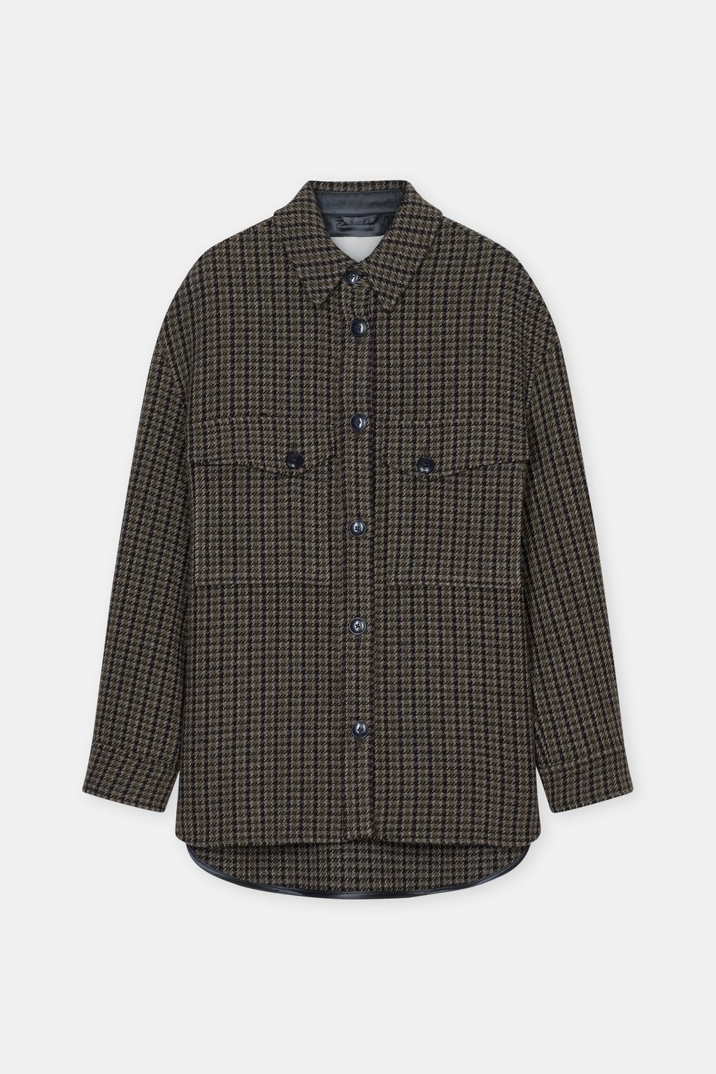 Closed Oversized Shirt Jacket in Juniper Green
