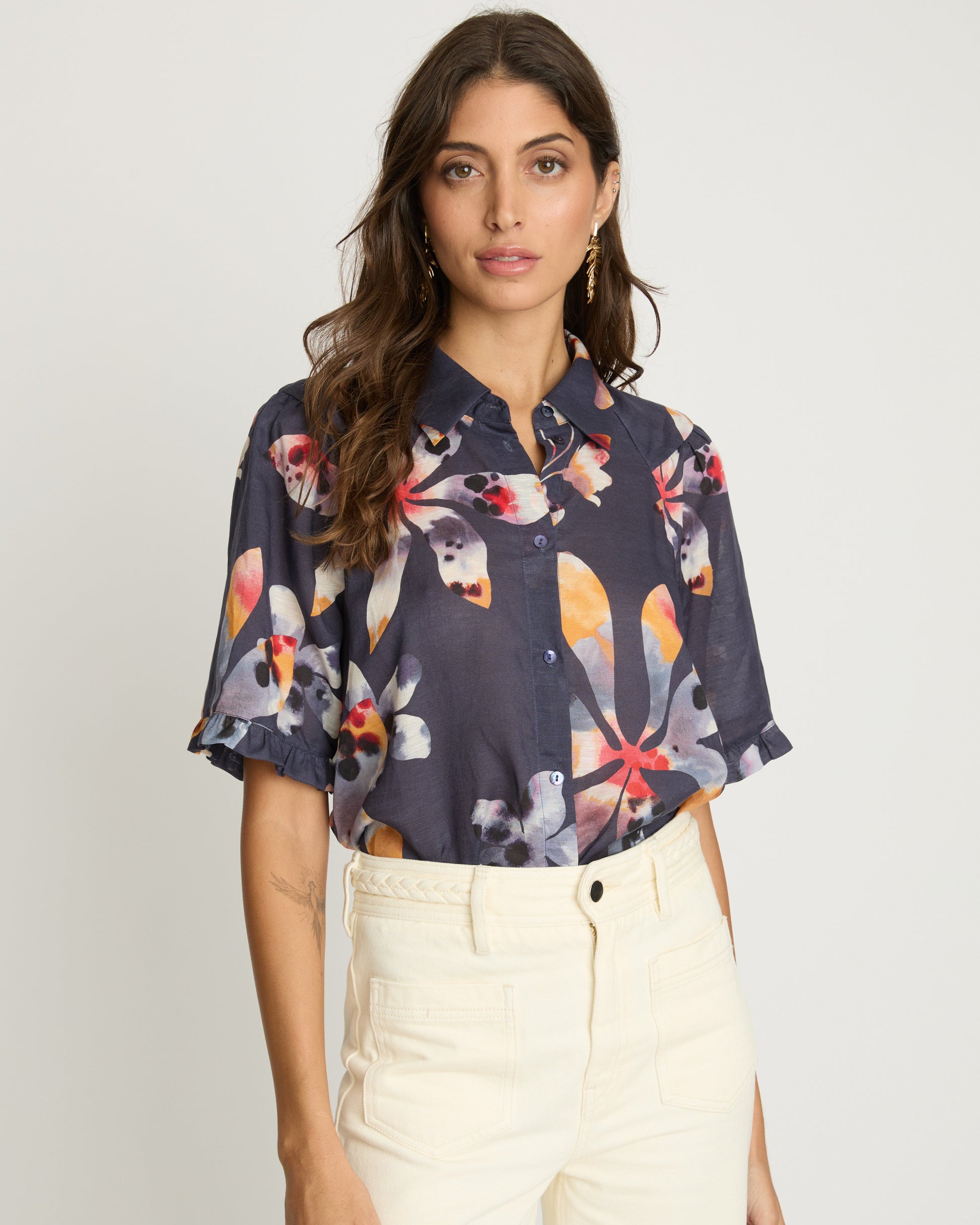 Caballero Chandi Top in Watercolor Bloom