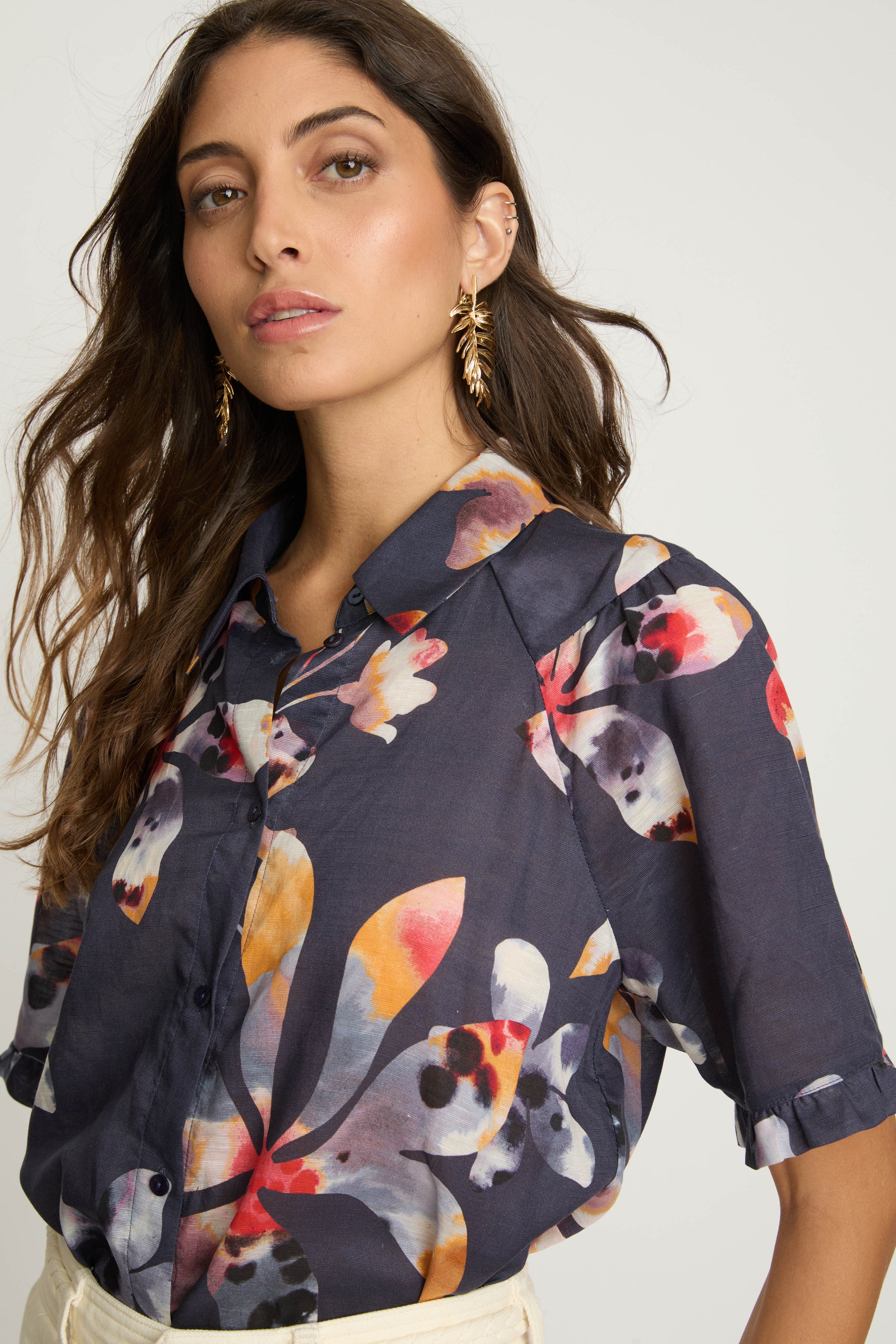 Caballero Chandi Top in Watercolor Bloom