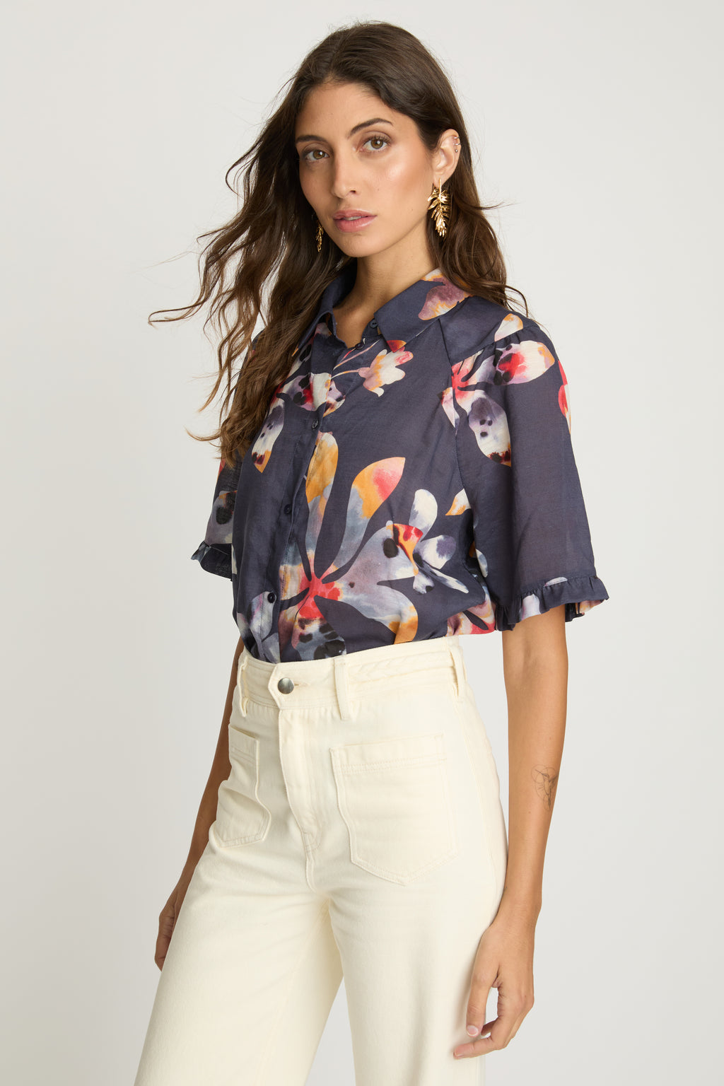 Caballero Chandi Top in Watercolor Bloom
