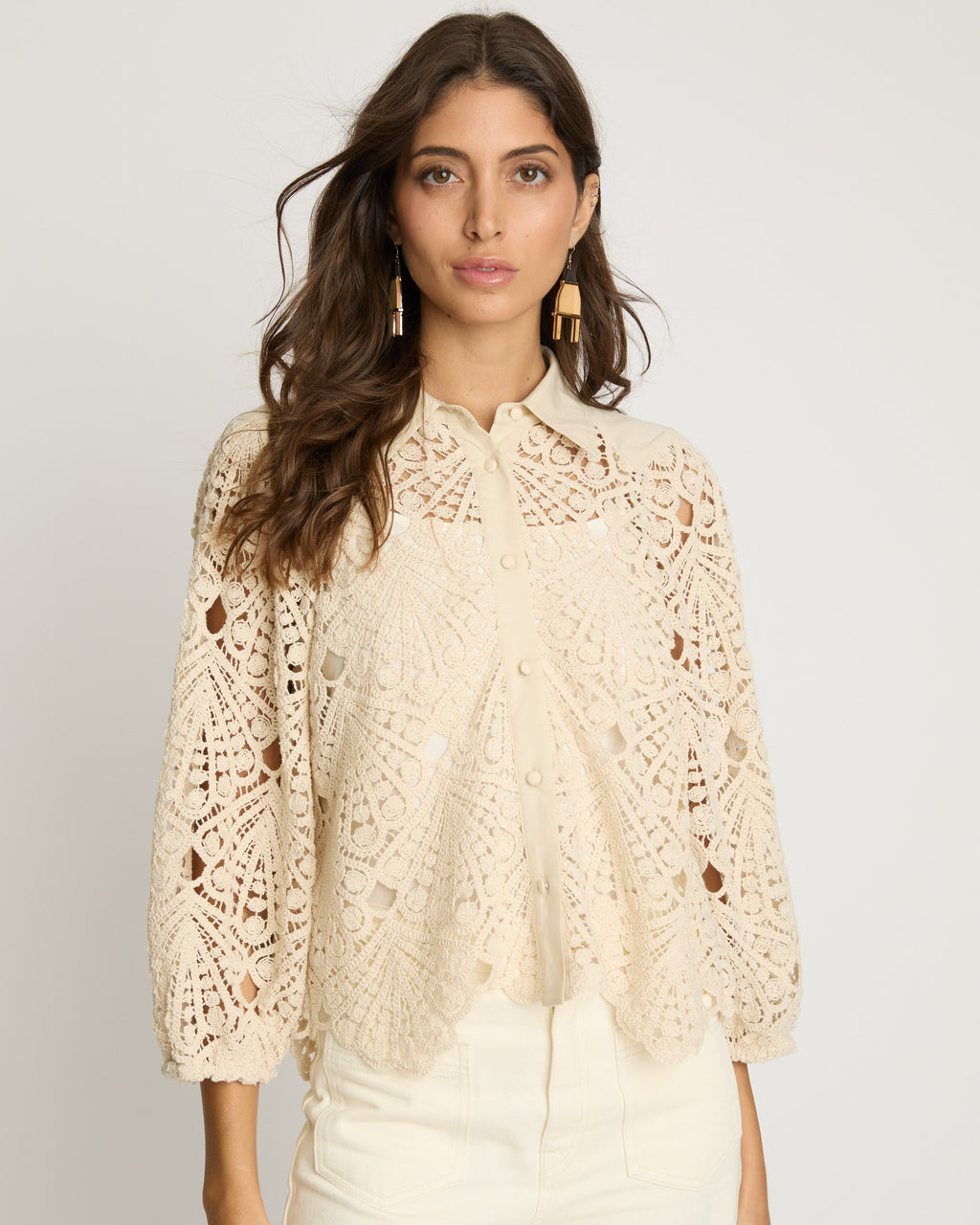 Caballero Juliette Top in Natural Lace