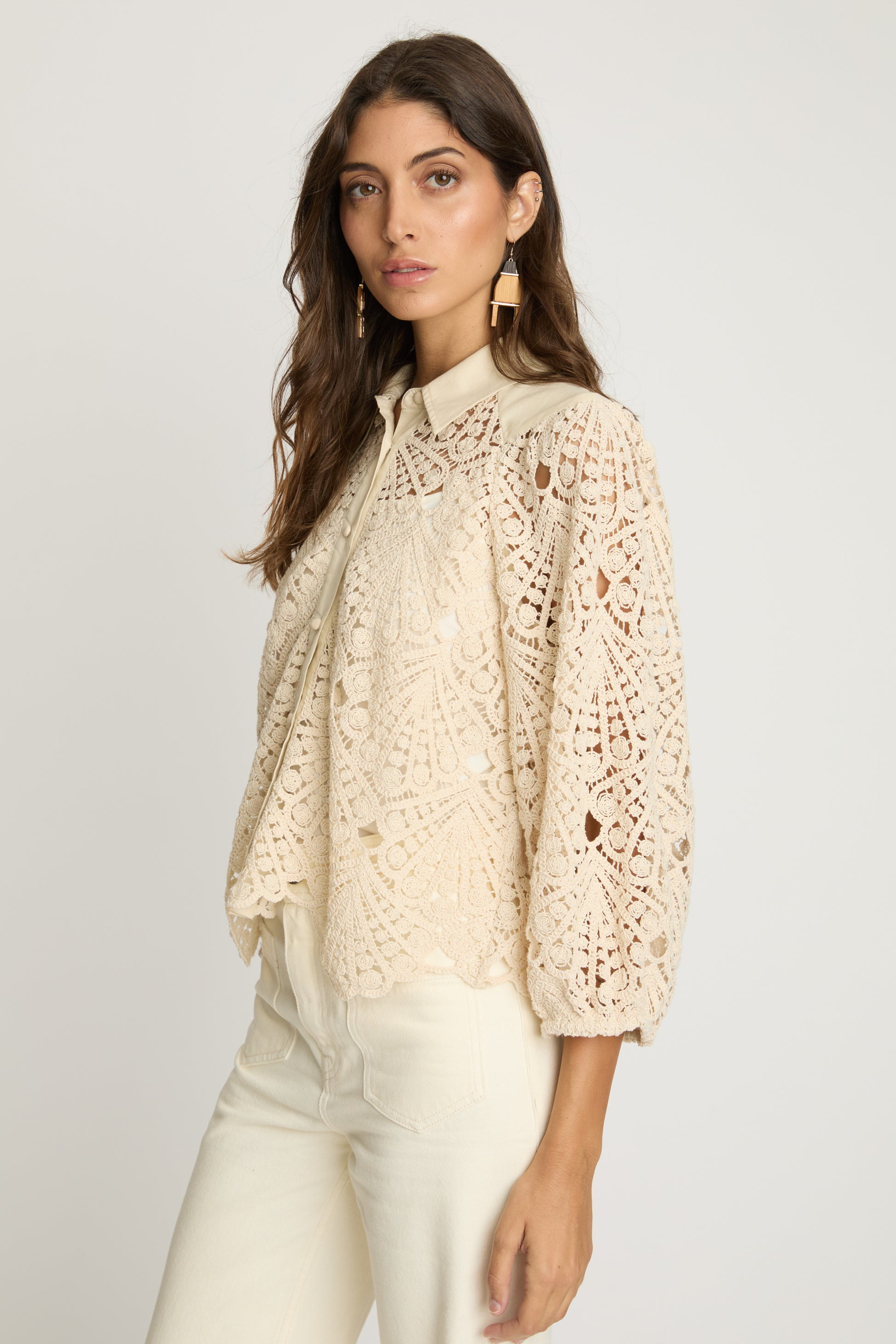 Caballero Juliette Top in Natural Lace