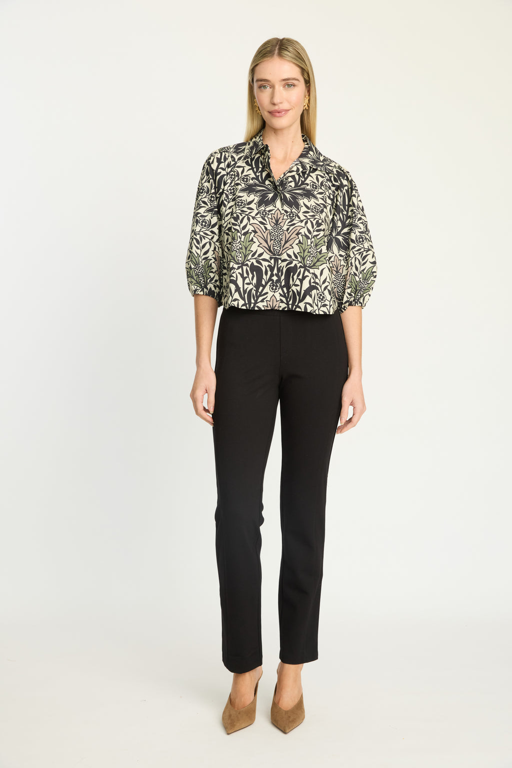 Caballero Juliette Top in Safari Garden Morning