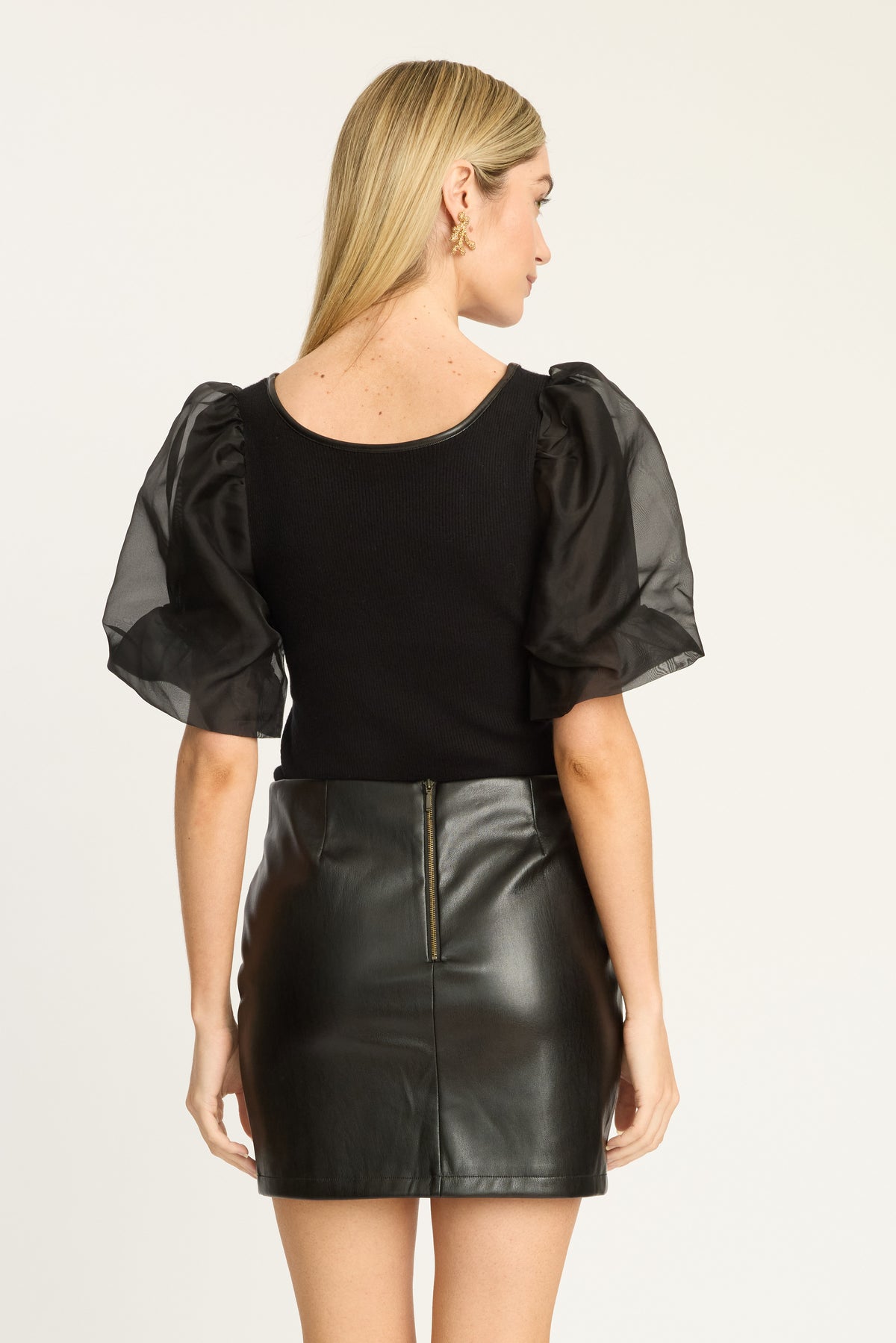 Caballero Bako Reversible Blouse in Black