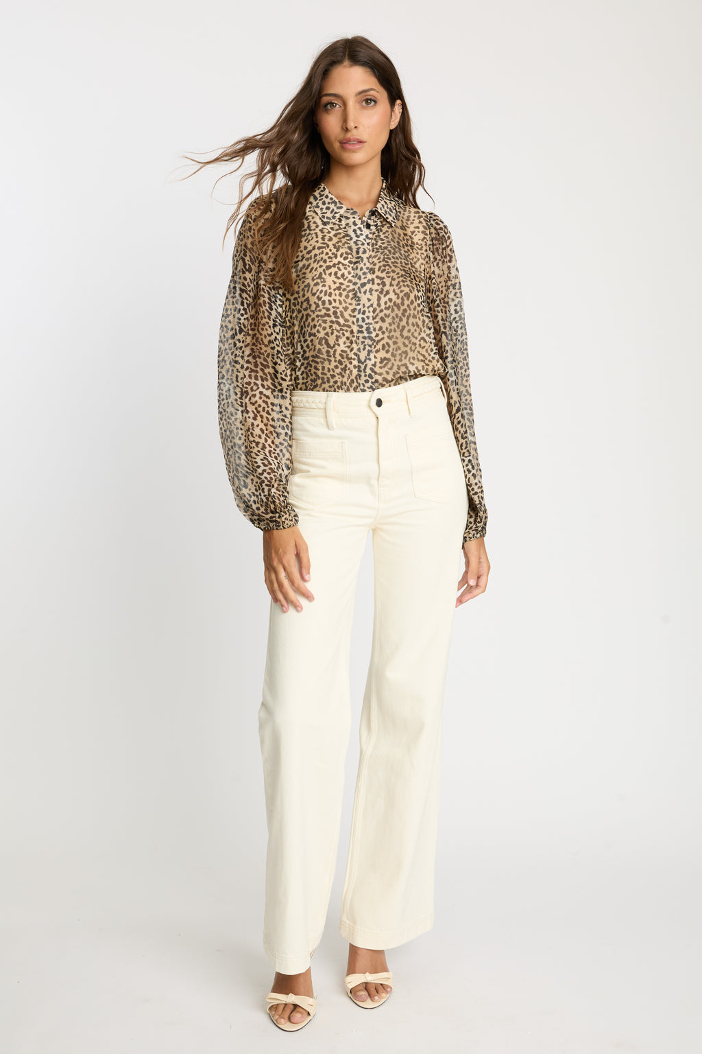 Caballero Presley Top in Golden Leopard