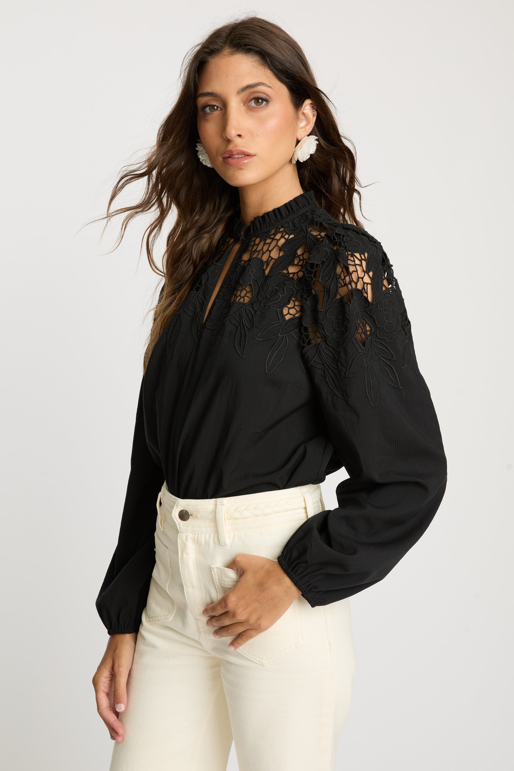 Caballero Riana Reversible Top in Black