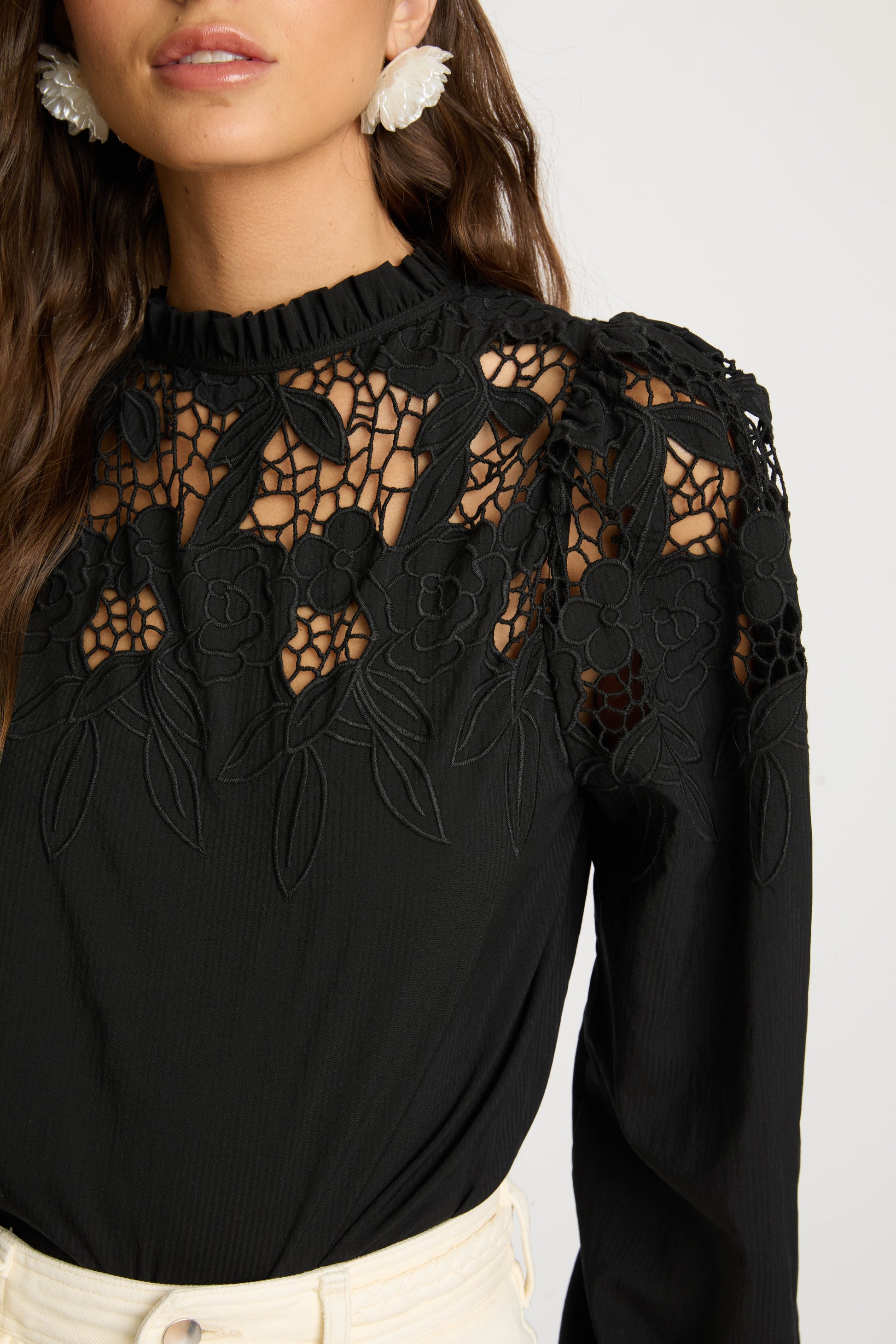 Caballero Riana Reversible Top in Black