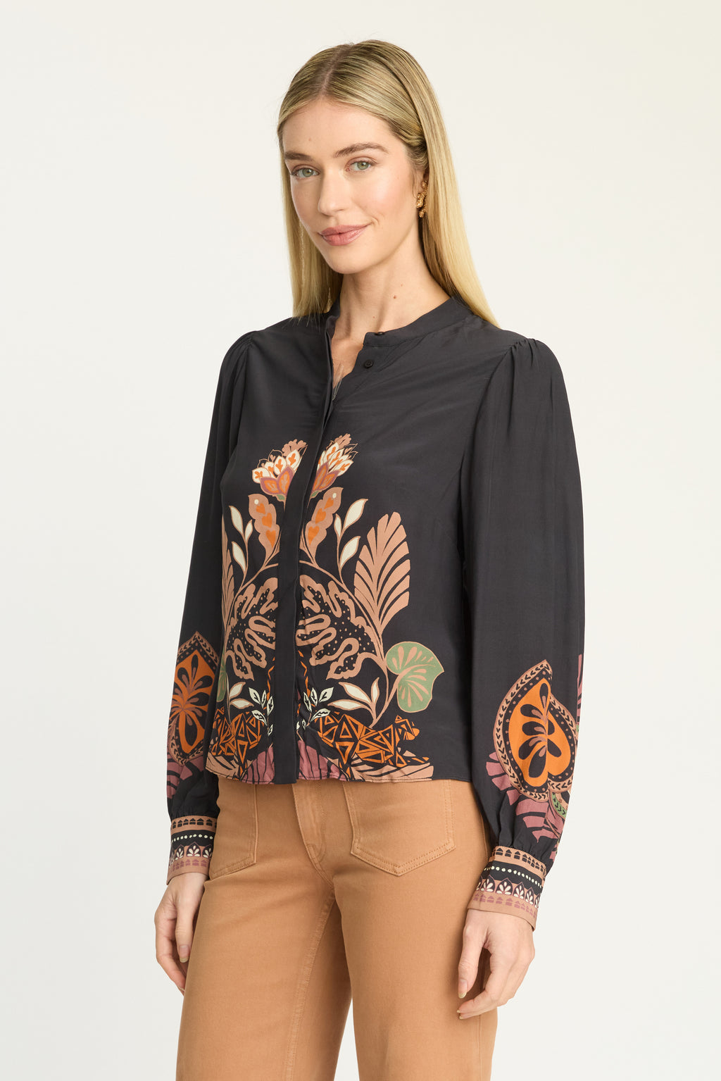 Caballero Riley Top in Crouching Cheetah Black
