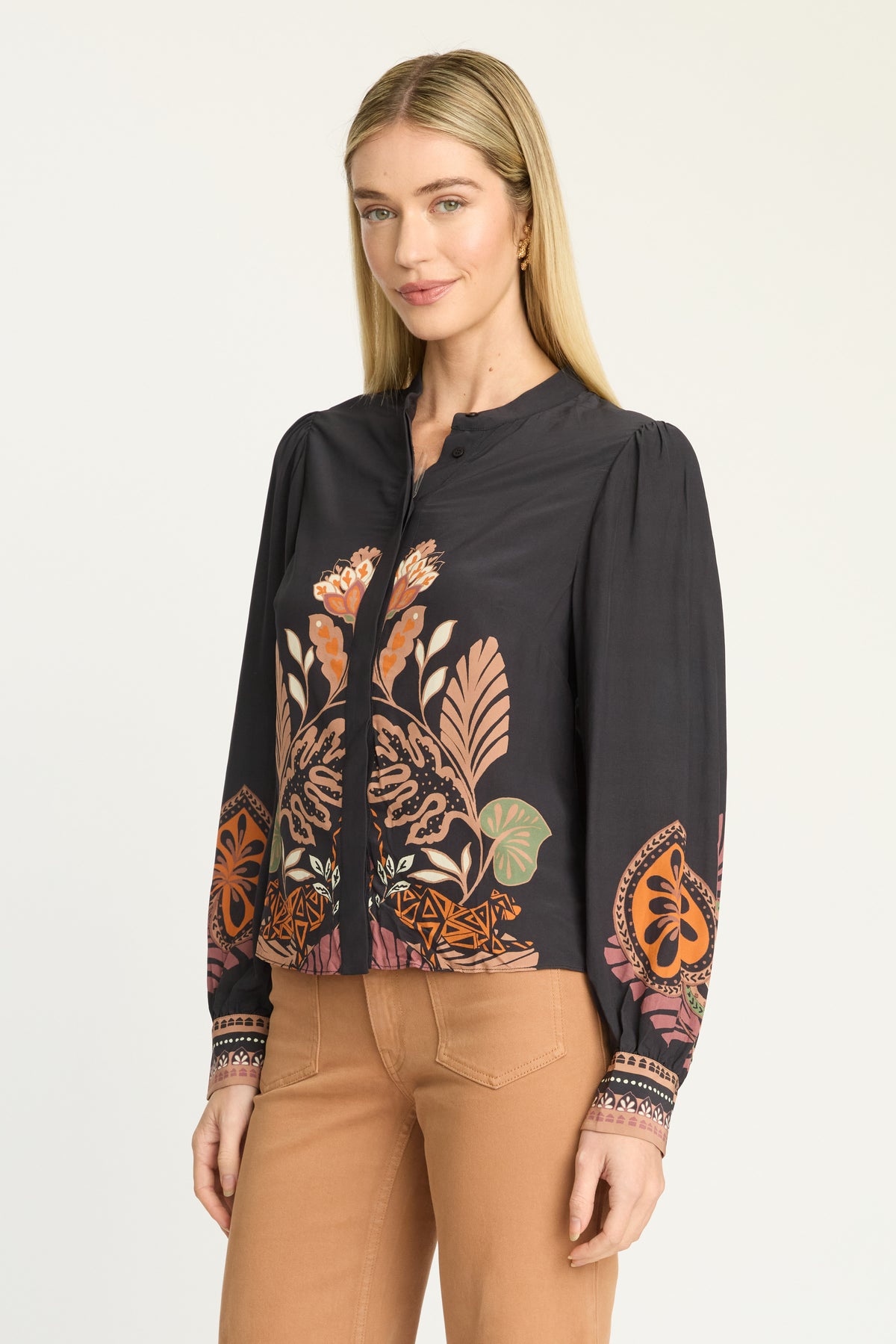 Caballero Riley Top in Crouching Cheetah Black